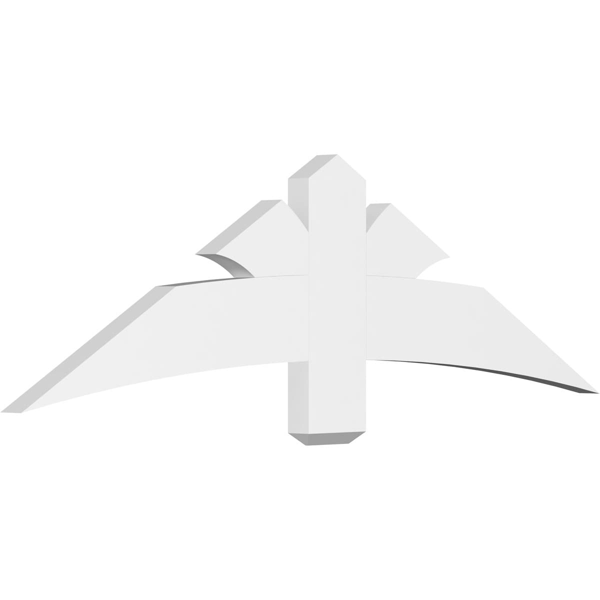Ekena Millwork GBP060X18X0206DAV00 Davenport White PVC Gable bracket