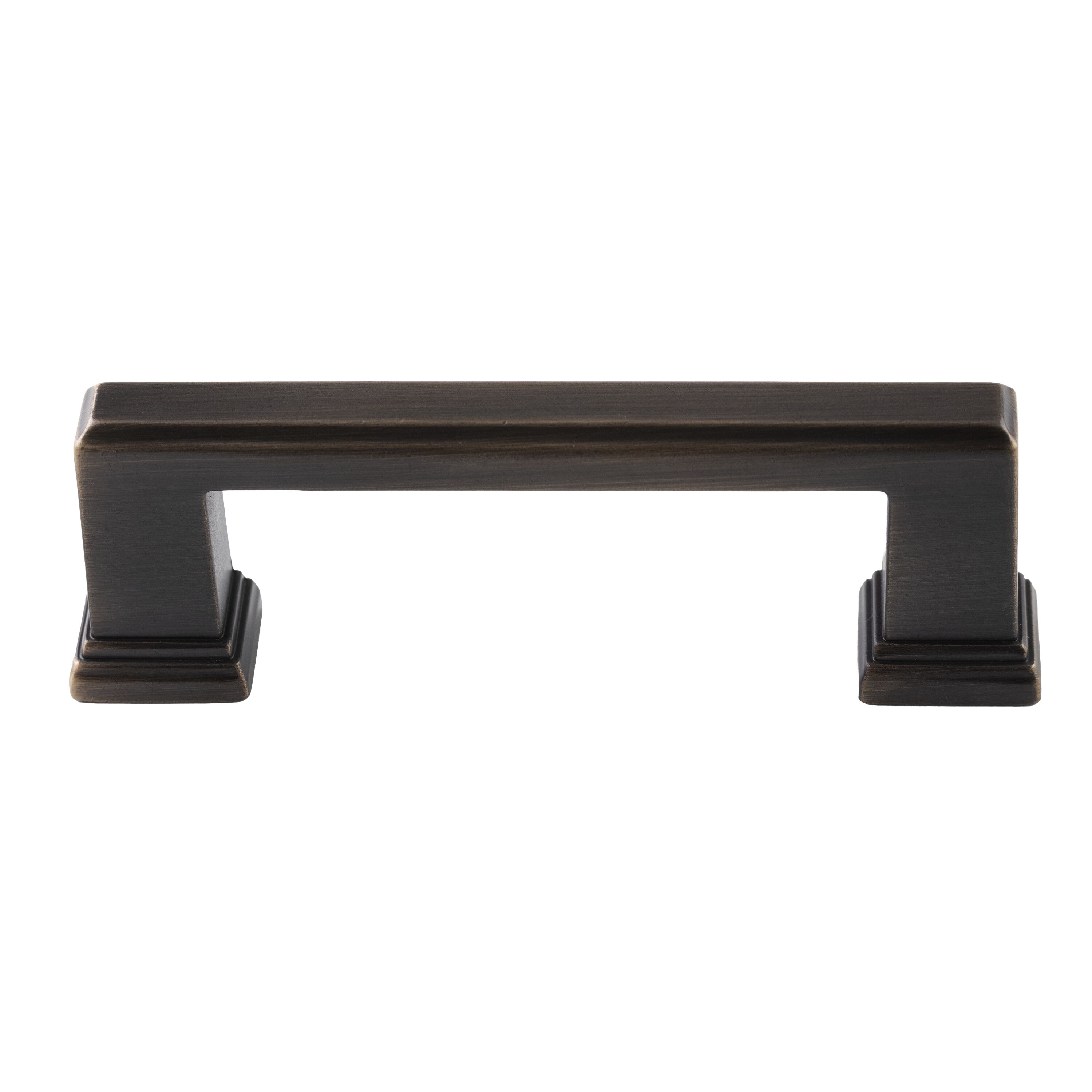 Harper Hayes Frank 3-in or 3-3/4-in , 76mm or 96mm Center to Center Oil Rubbed Bronze Dual Mount Rectangular Handle Drawer Pull