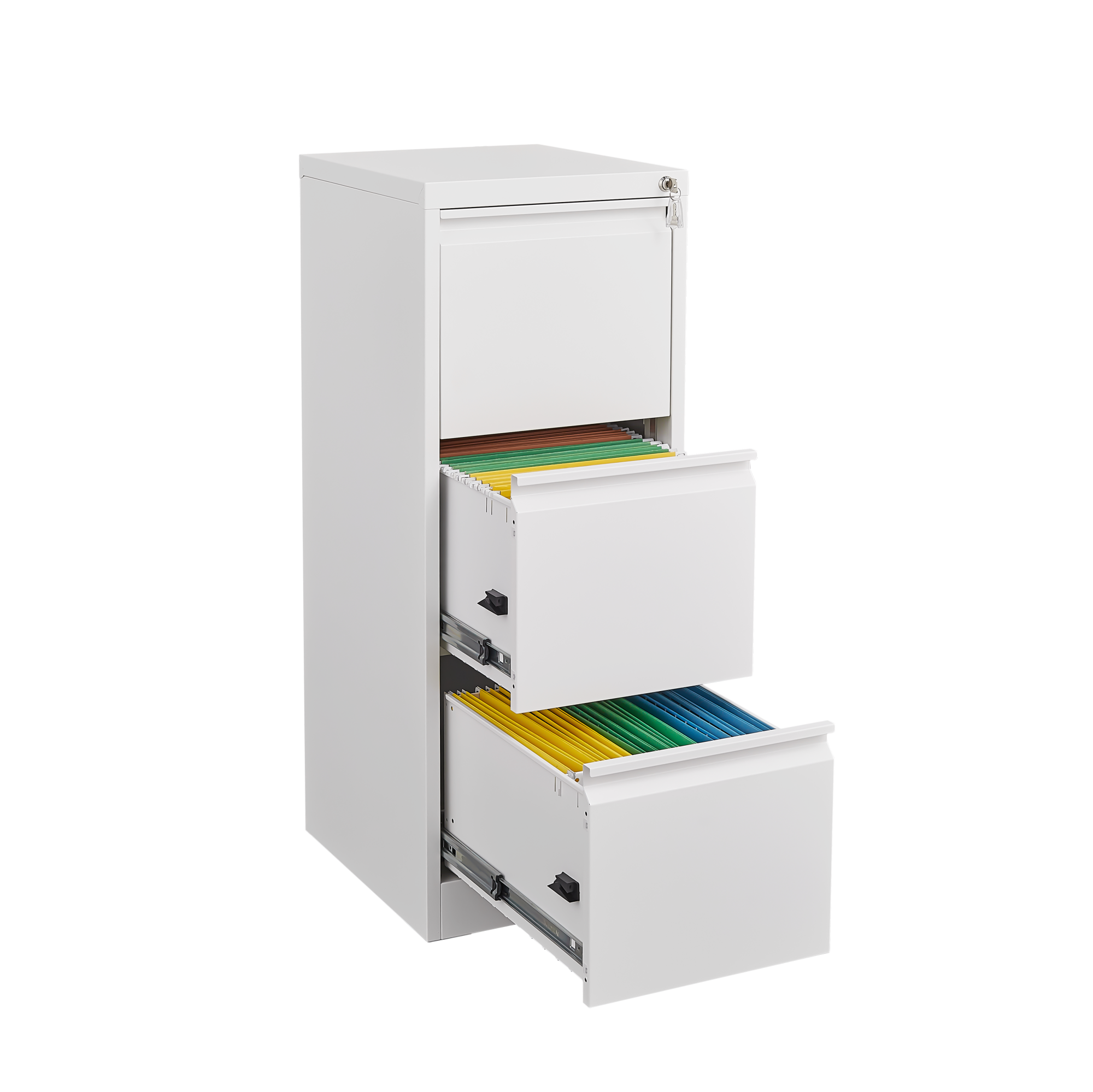 Maocao Hoom JLP151601 White 3 -Drawer 14.76-in File Cabinet