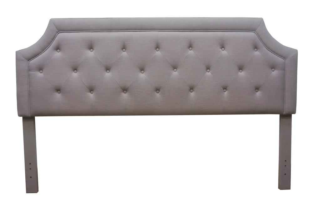 FirsTime 31025 Gray Full/Queen Linen Upholstered Headboard
