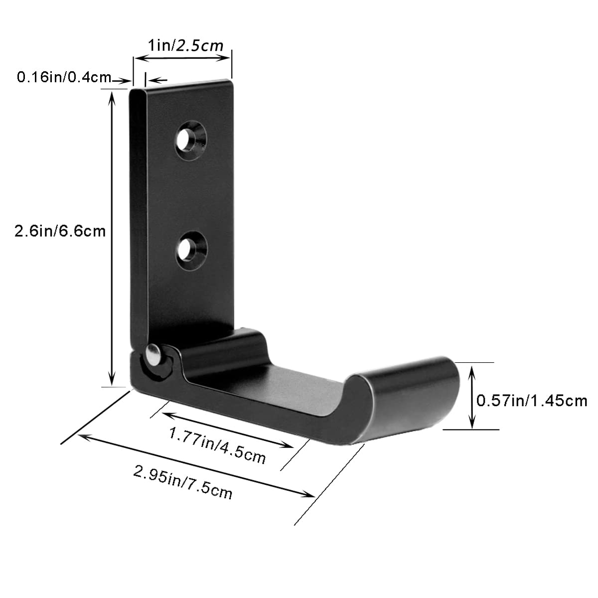 Misopily Folding Coat Hooks Matte Black Wall Mounted Heavy Duty ...