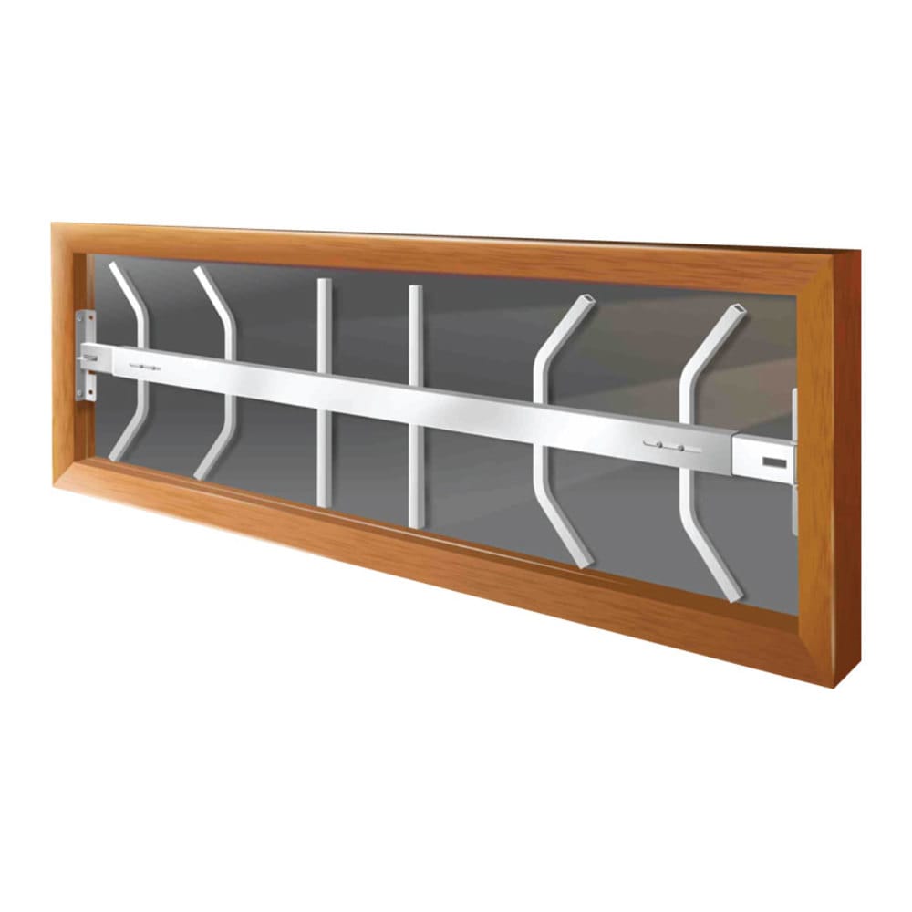 Mr. Goodbar S201 B 42-54 B Bar 42-in x 12-in White Steel Fixed Window Security Bar