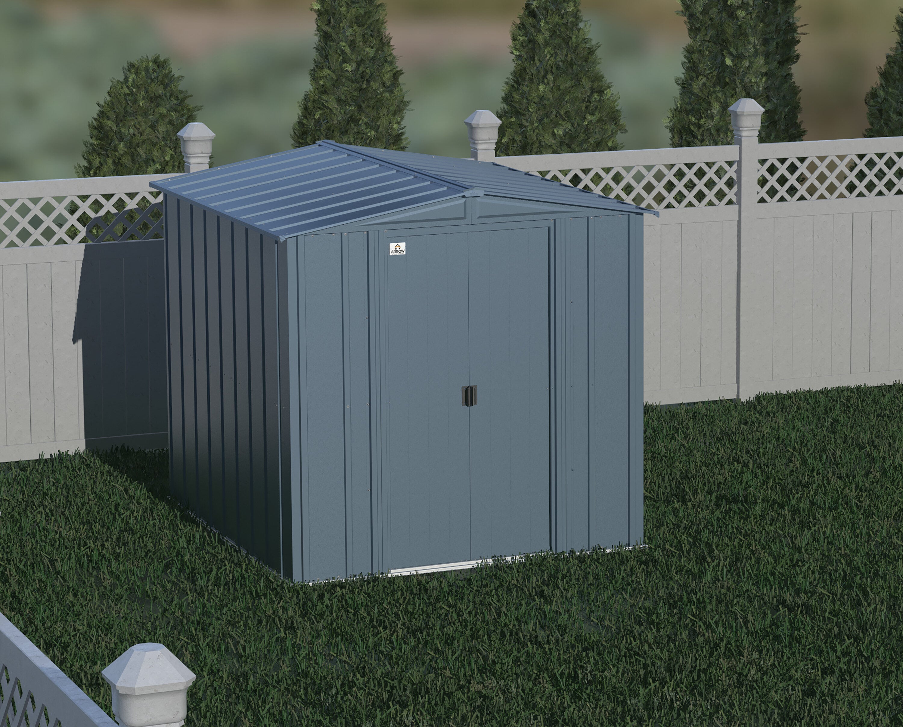 Arrow CLG67BG 6-ft x 7-ft Classic Galvanized steel Storage Shed
