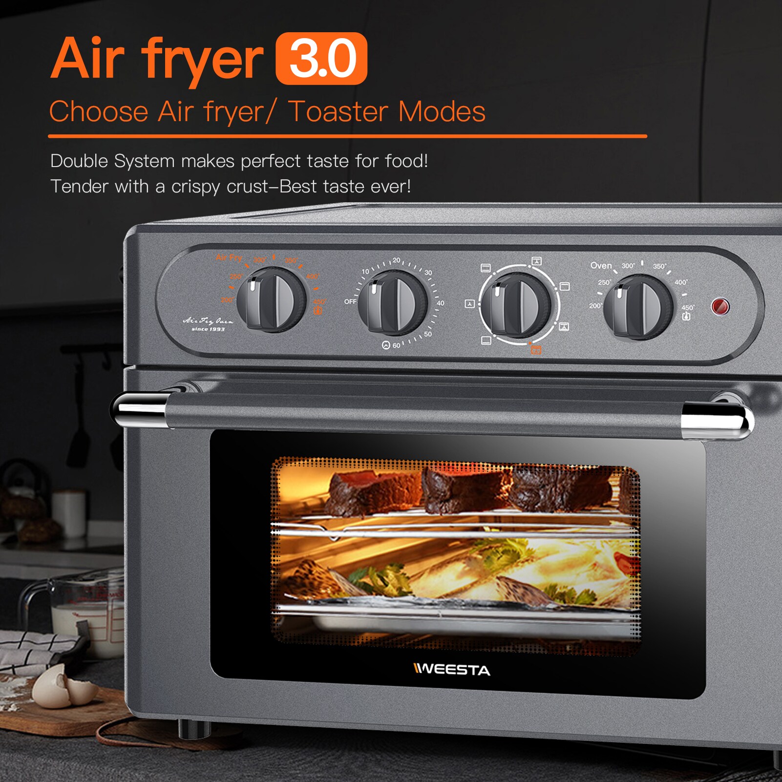 Air Fryer Toaster Oven Combo, WEESTA Convection Oven Countertop