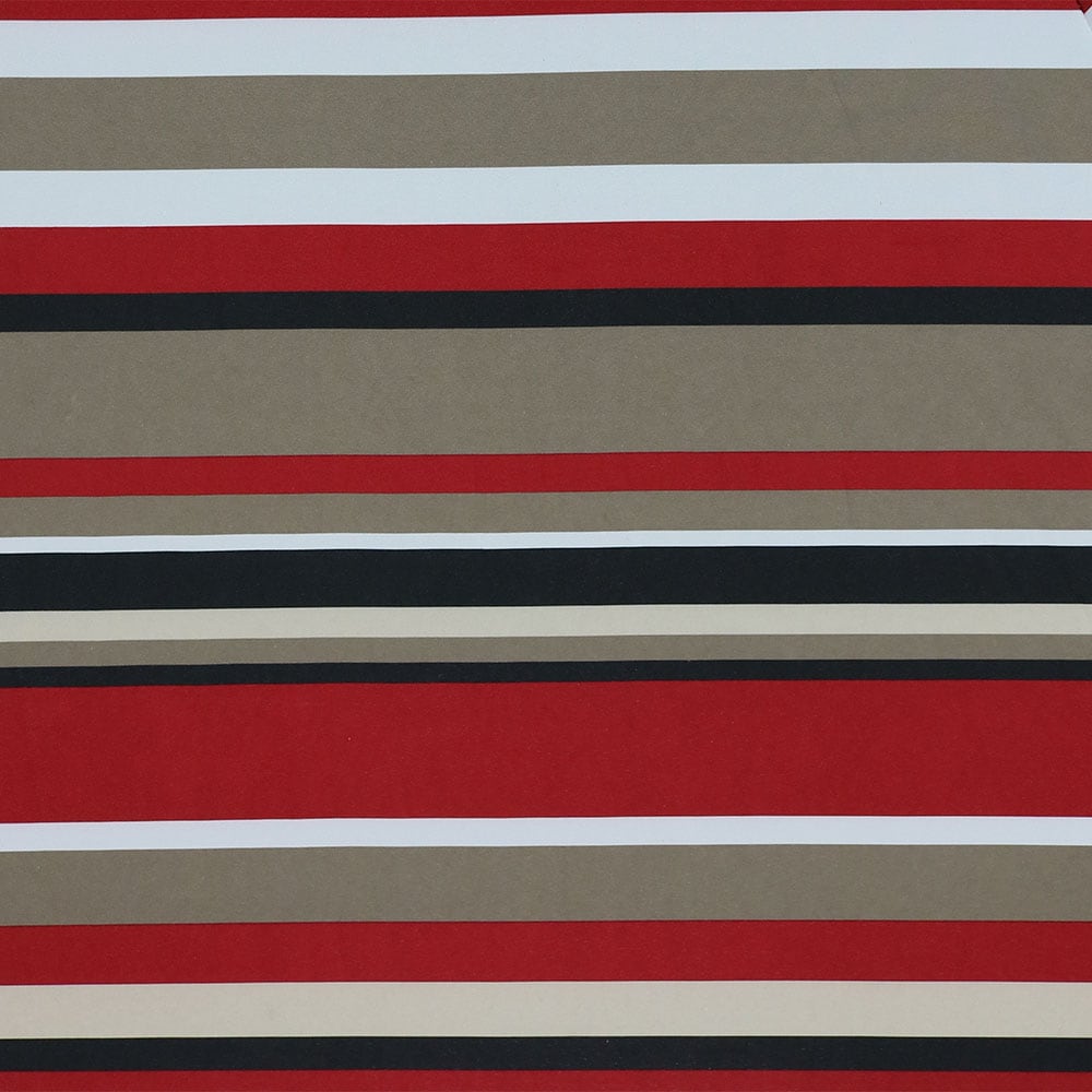 9-Foot Red and Beige Striped Aluminum Patio Umbrella