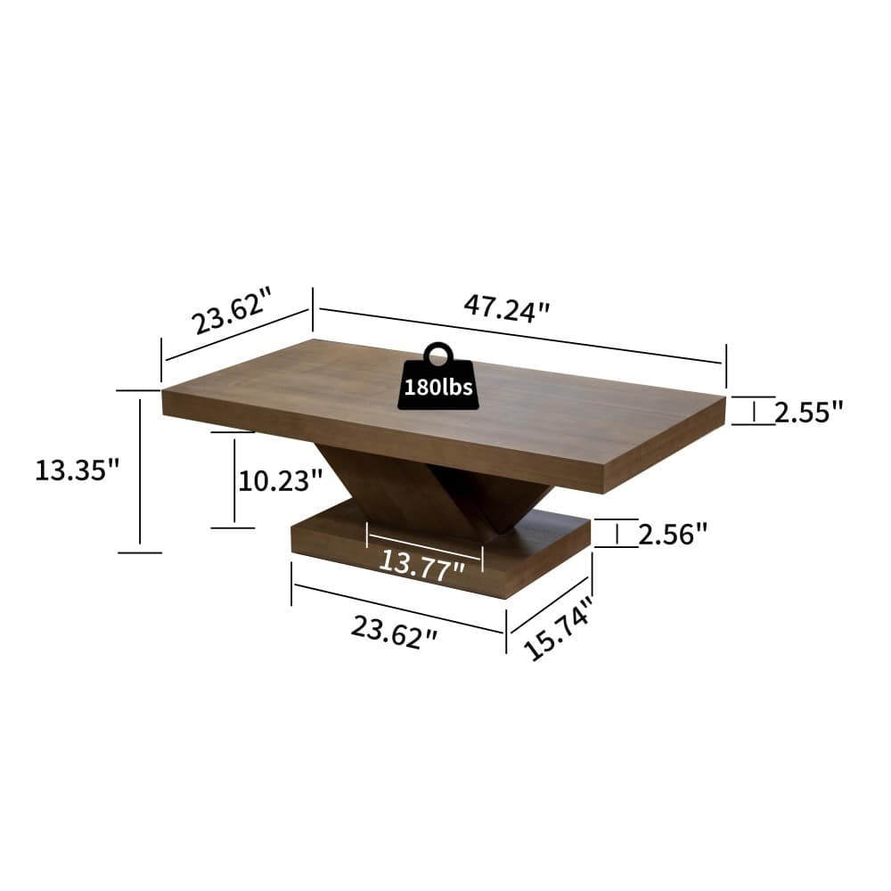 Coolbibila CHANEY-COFFEE-WALNUT Coffee-Tables - View #3