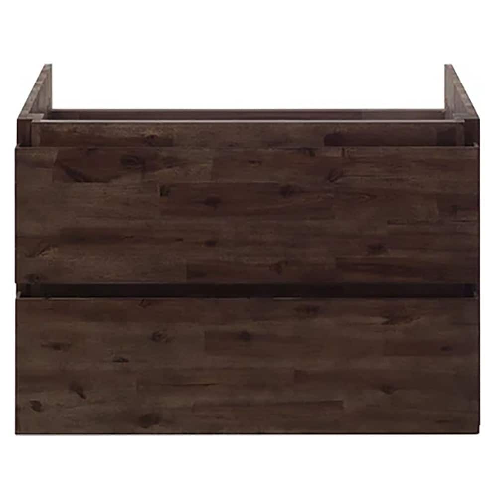 Acacia Wood 58" Wall Mounted Double Sink Bathroom Vanity Base
