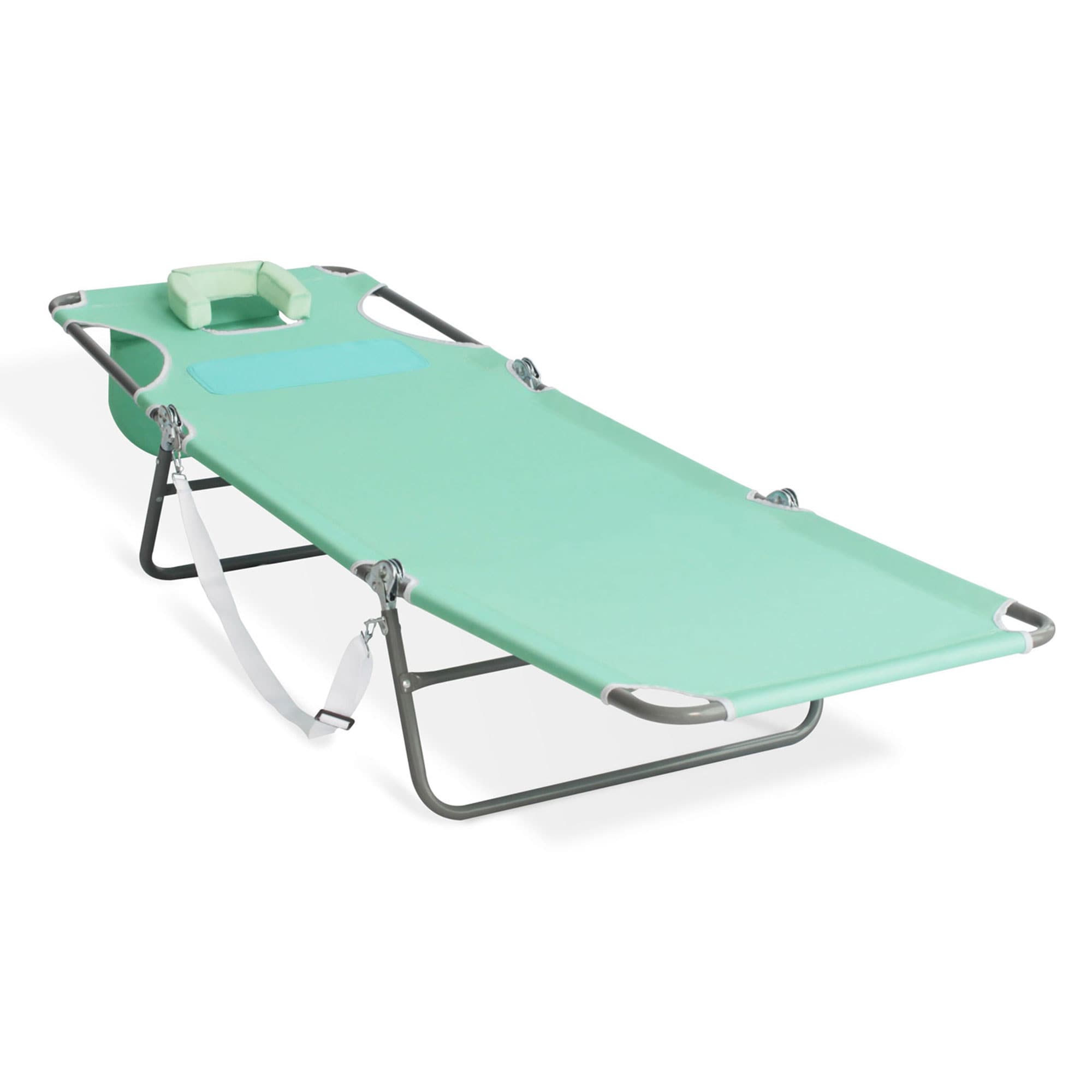 Teal Deluxe Padded 3N1 Reclining Chaise Lounge Chair