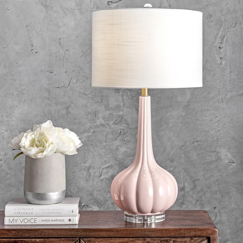 nuLOOM Pink On/Off Switch Table Lamp with Fabric Shade in the Table ...