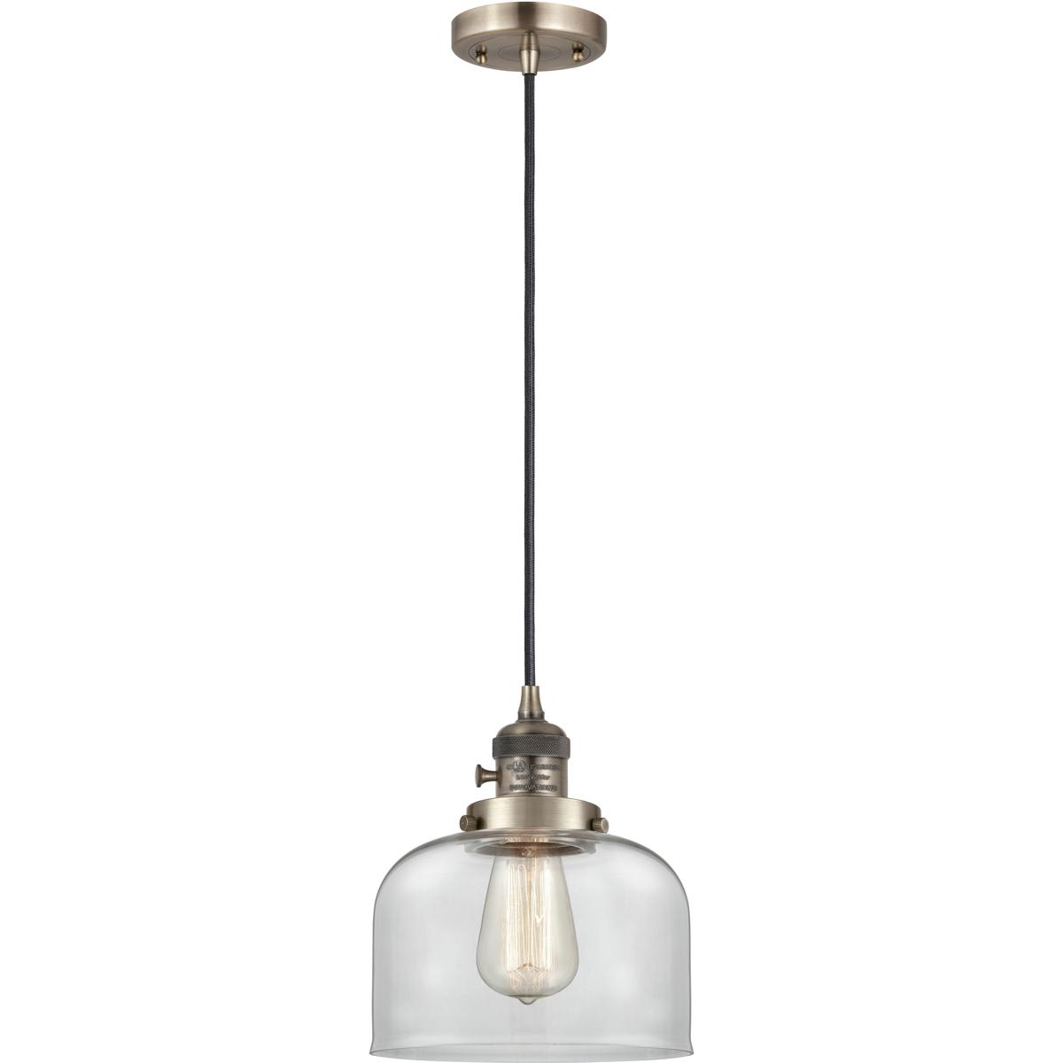 Innovations Lighting 2343239 201CSW-AB-G72-LED Franklin Restoration Bell Mini Pendant