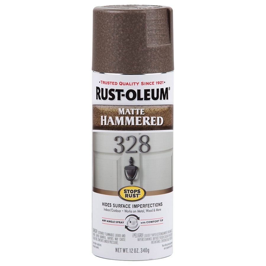 Rust-Oleum Stops Rust Matte Brown Hammered (NET WT. 12-oz) at Lowes.com