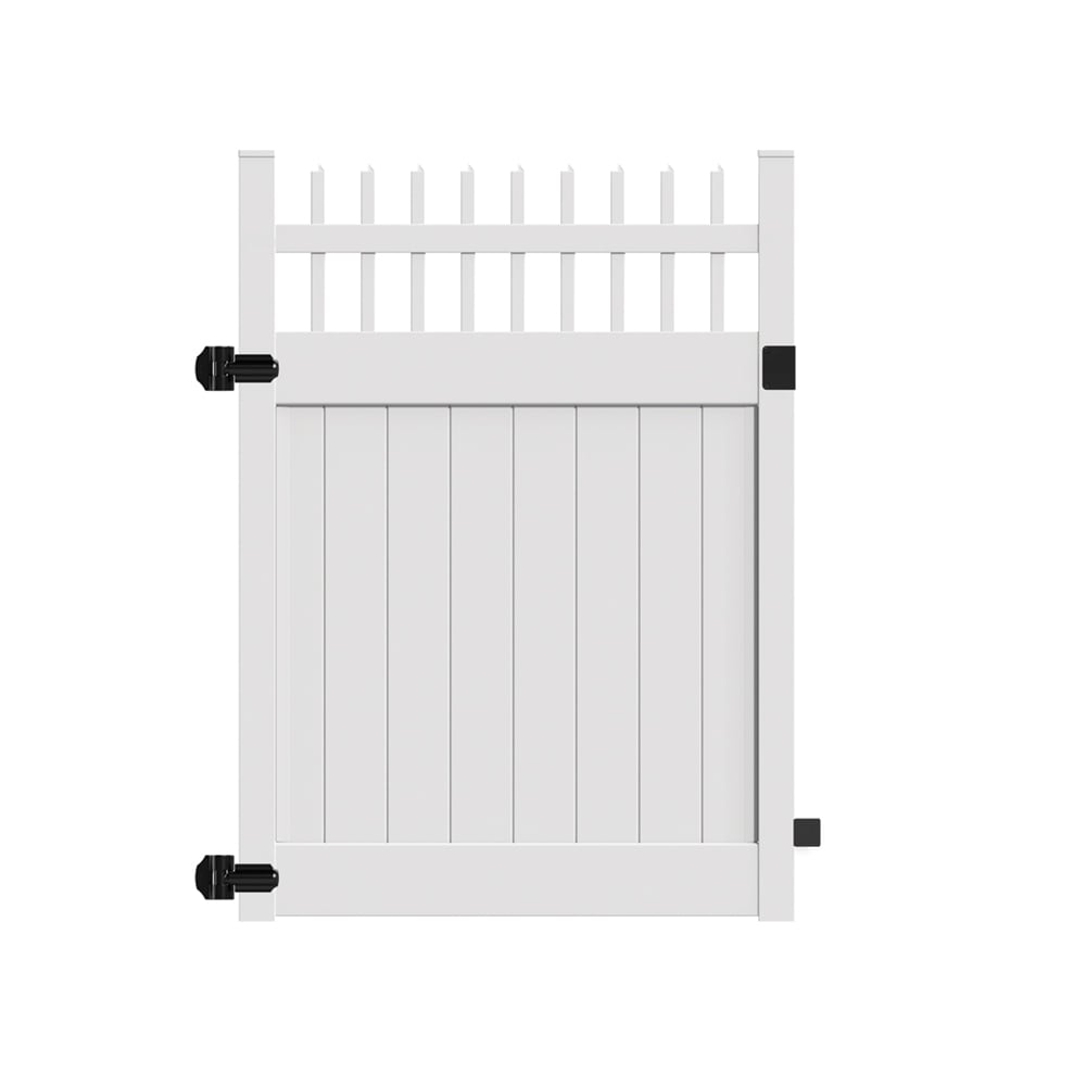 Freedom 73040131 Wakefield 6-ft H x 5-ft W White Vinyl Fence gate kit (Unassembled)