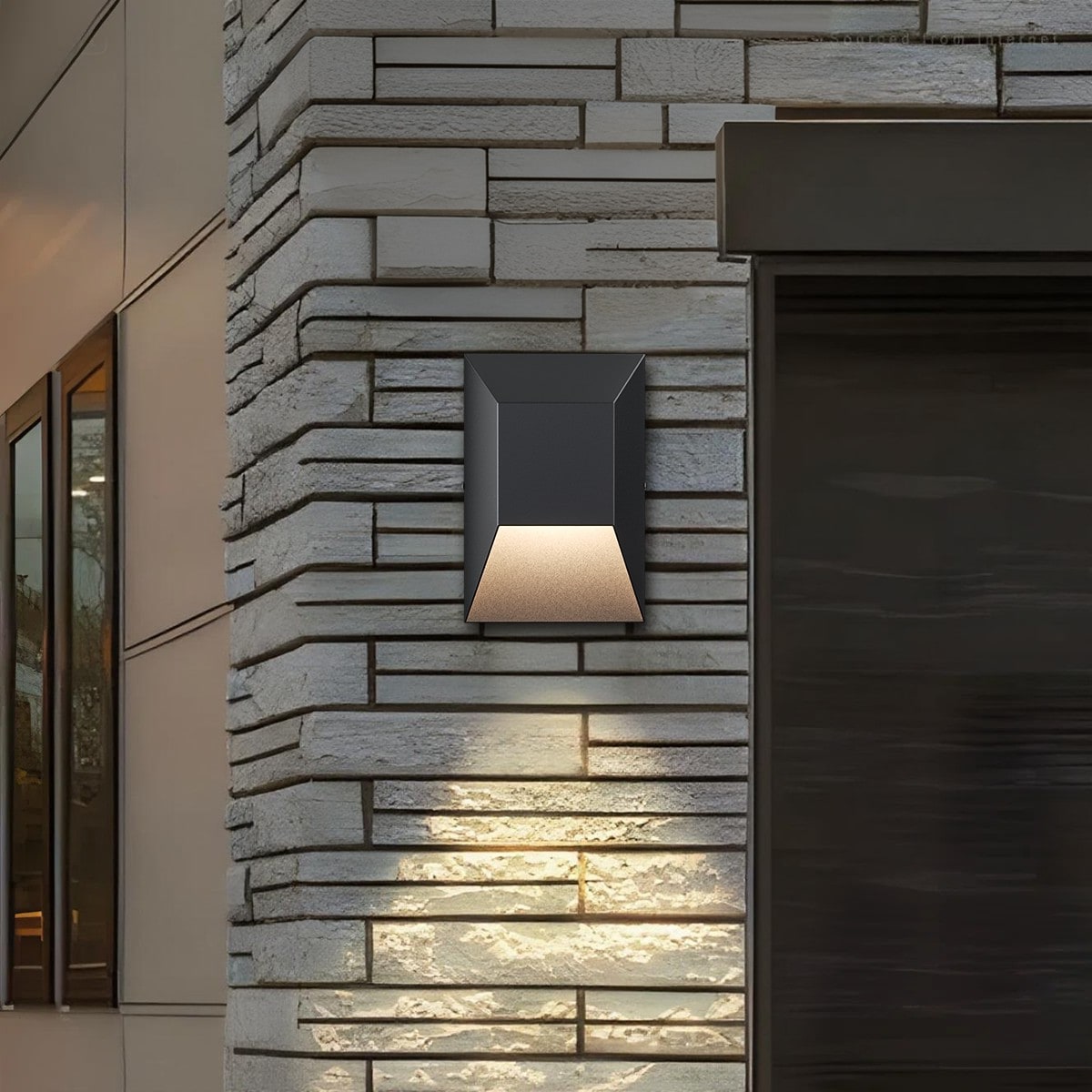 Maxax Montpelier 9-in H Matte Black Hardwired Integrated LED Outdoor Wall Light