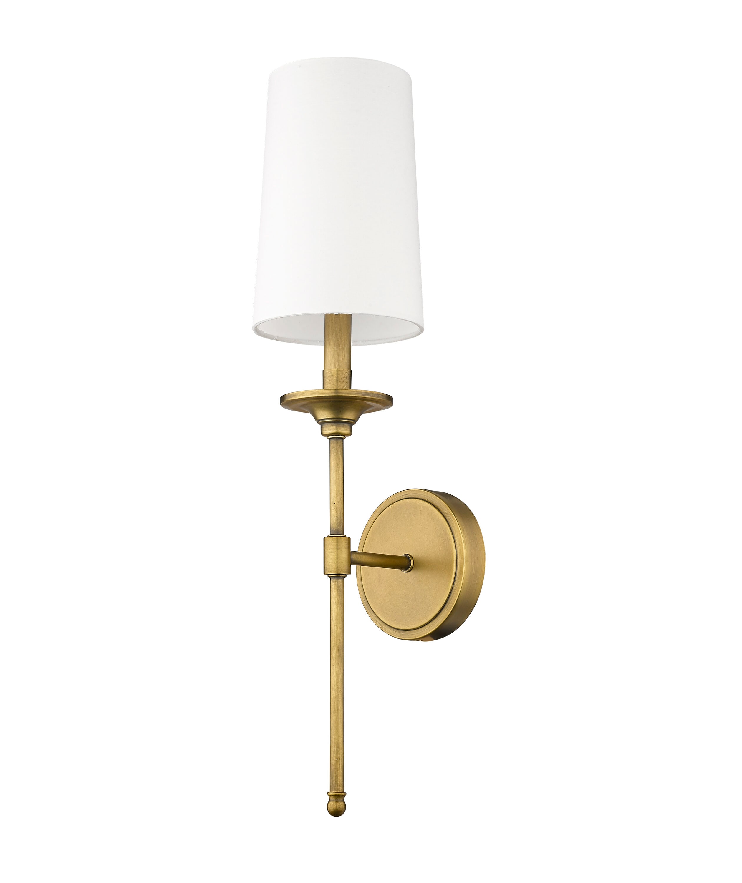 Z-Lite Emily 5.5-in W 1-Light Rubbed Brass Transitional Wall Sconce in ...