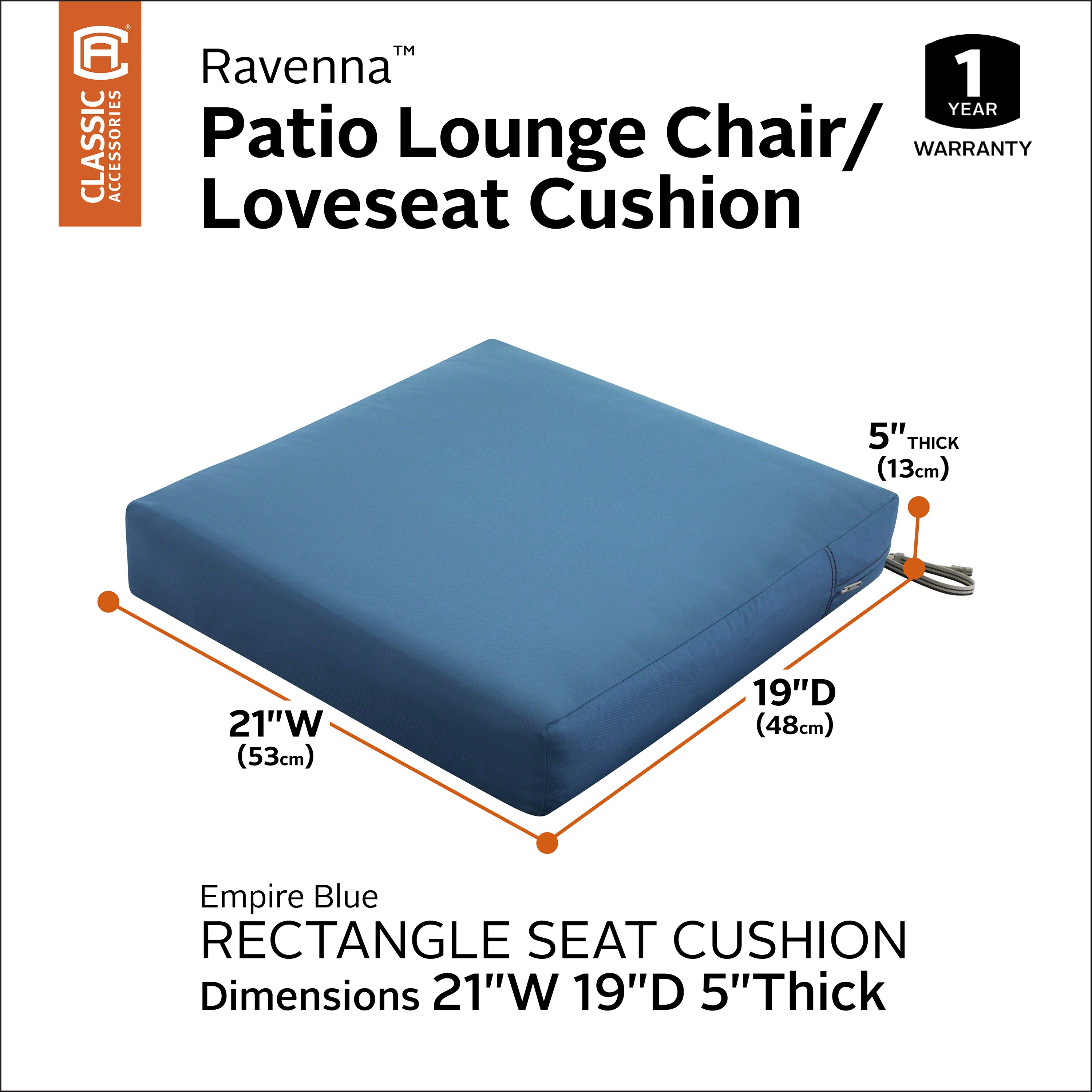 Classic Accessories 62-017-EMBLUE-EC Patio-Furniture-Cushions - View #6
