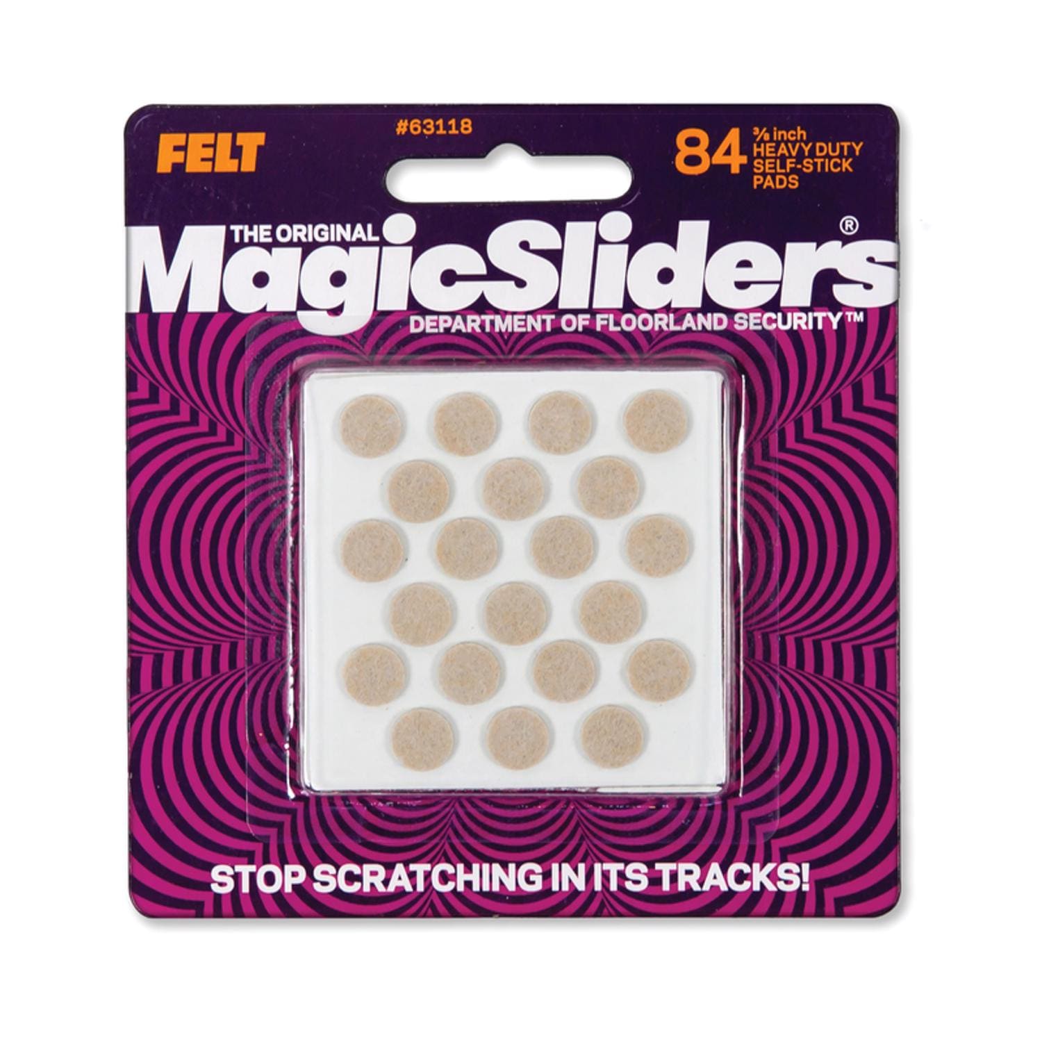 RUBY Sliders - Magic Sliders Felt Self Adhesive Protective Pads Oatmeal Round 3/8 in. W X 3/8 in....