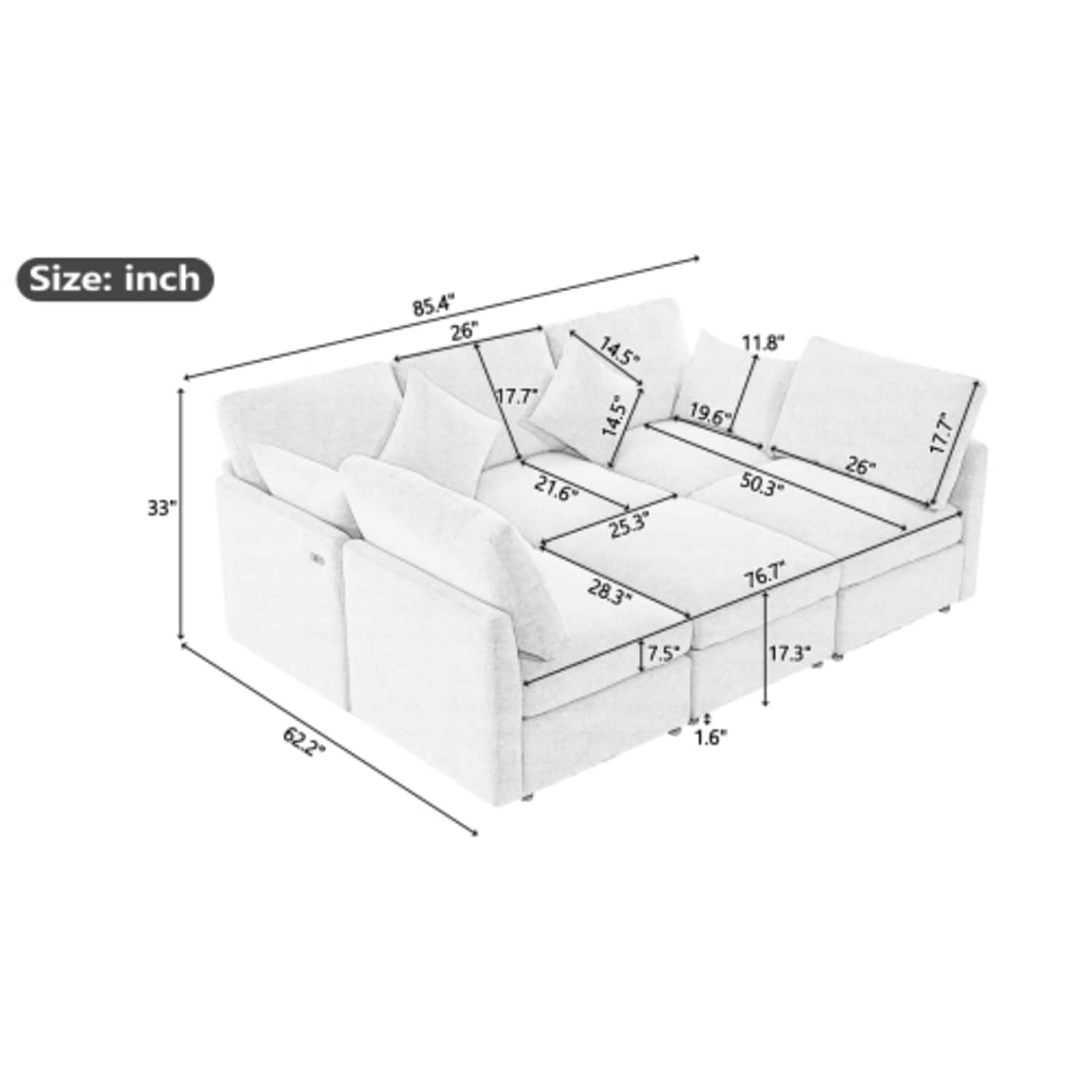 Qualler FSUSOR168R Sofas-Loveseats - View #8