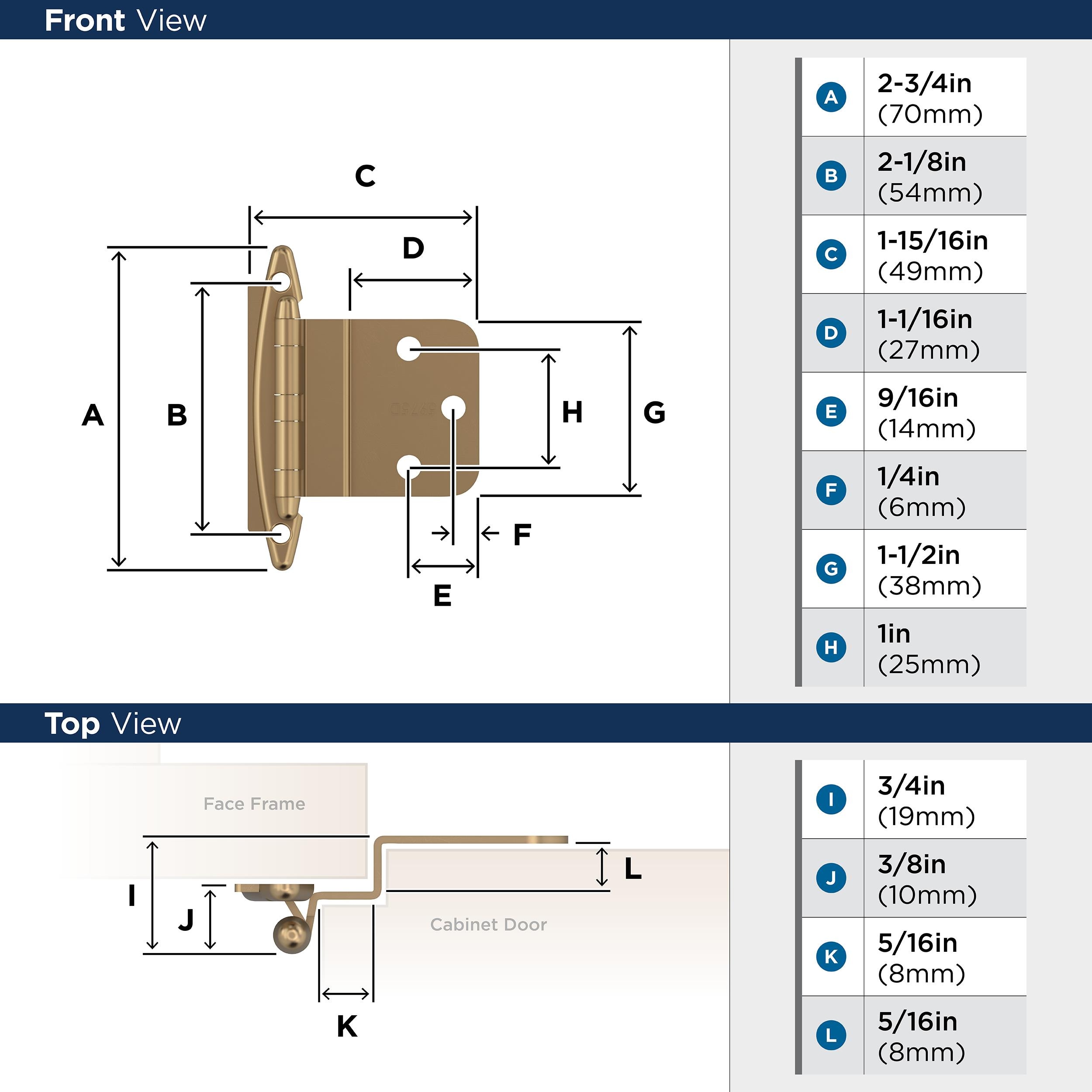 Amerock BPR3417CZ Cabinet-Hinges - View #3
