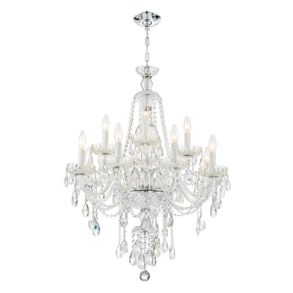 Crystorama Candace Polished Chrome Traditional Dry rated Chandelier in ...