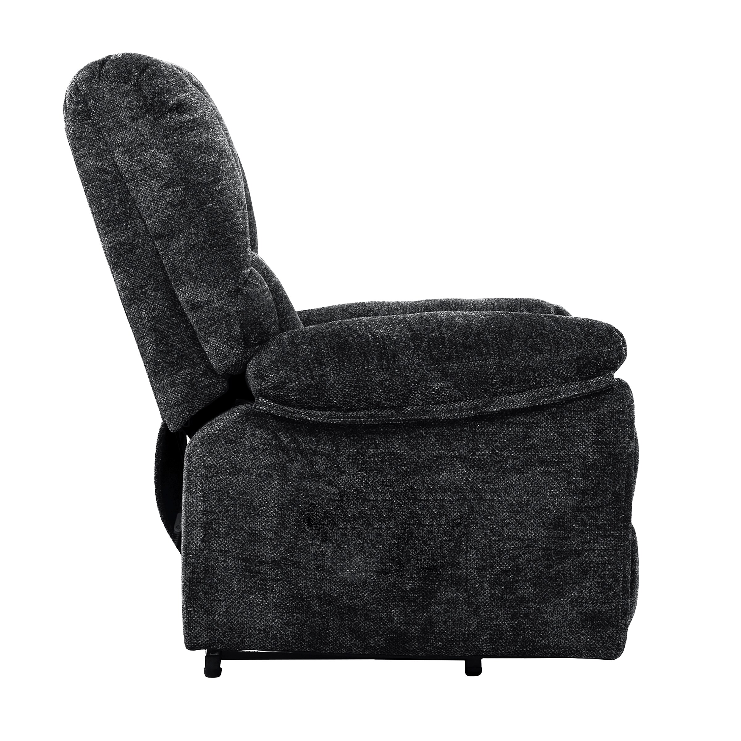 Primo International Charcoal Linen Upholstered Tufted Powered Reclining ...