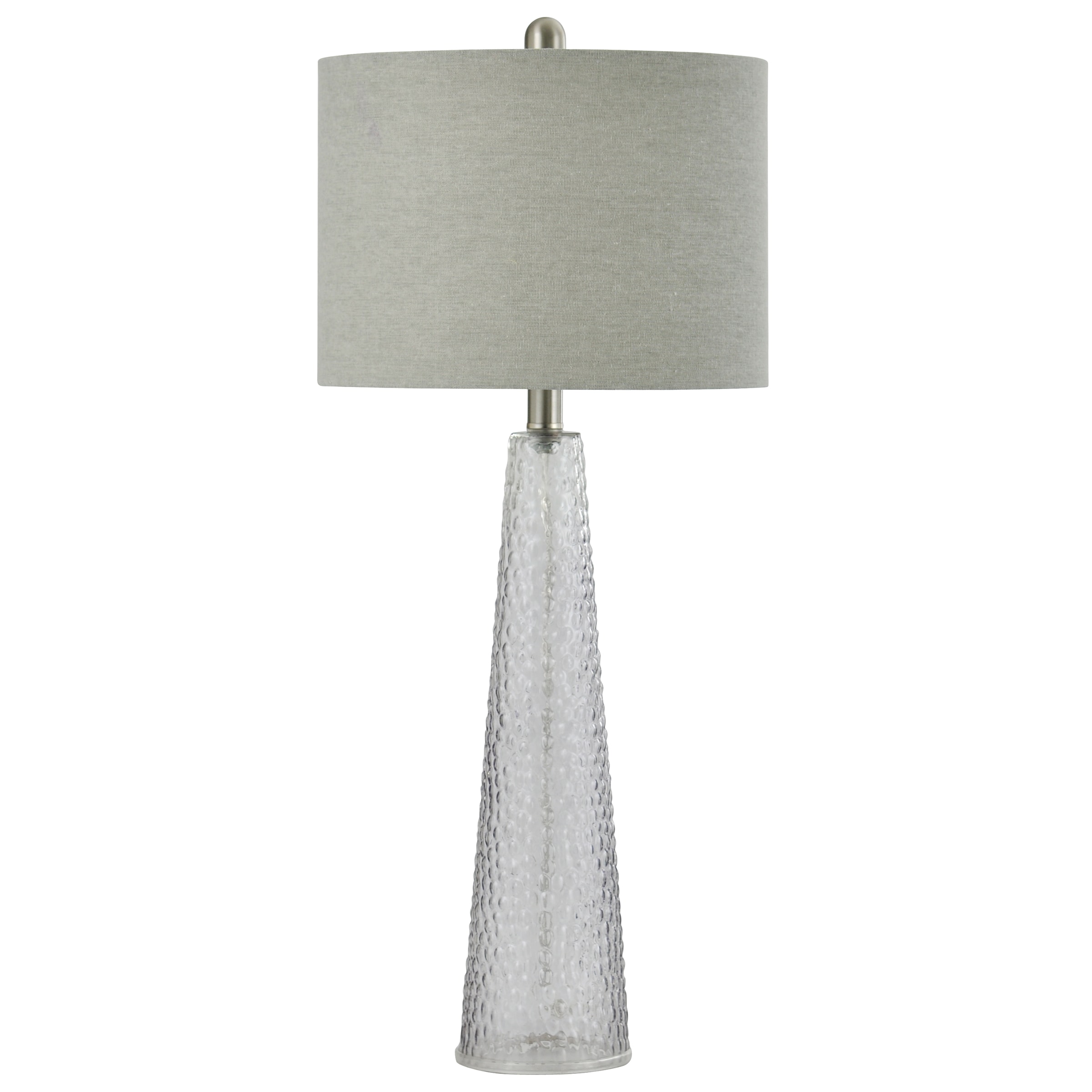 StyleCraft Home Collection 28.5-in Smoke Table Lamp with Fabric Shade ...