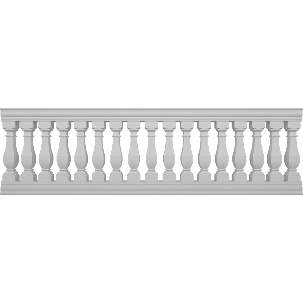 Ekena Millwork BALK38X120ACG FiberThane 10-Feet x 38-Inches Arcadian Fiberglass Deck Rail Kit