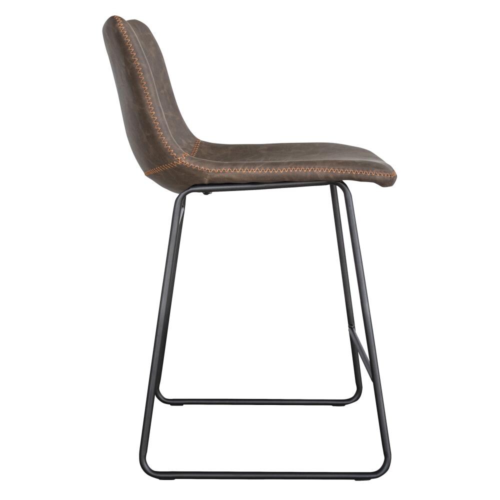 AmeriHome BSLC24CSET 2 -Set Coffee 24.0-Inches H Counter height Bucket seat Upholstered Metal Bar Stool