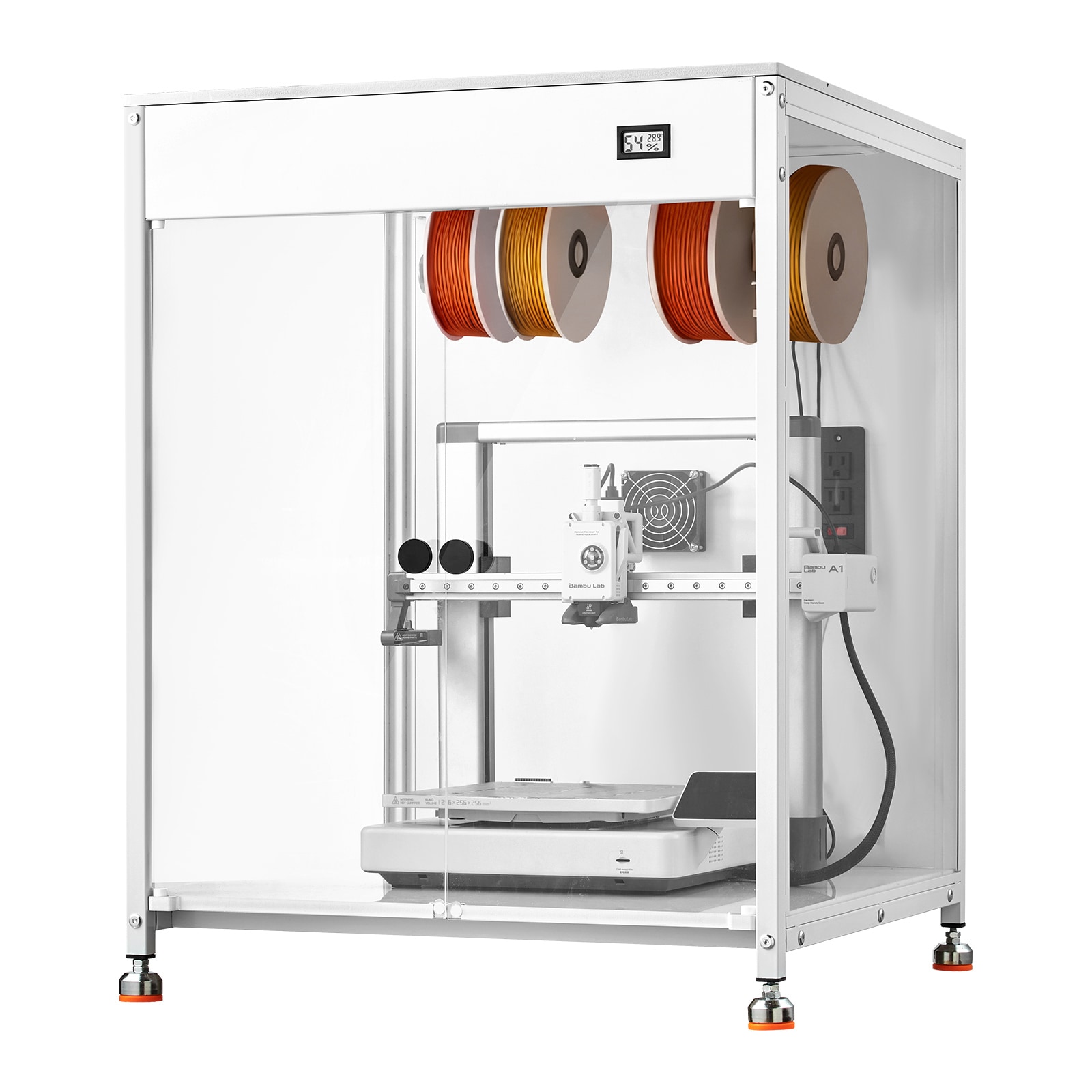 GIVIMO 3D Printer Enclosure - 23.6 x 23.6 x 31.5-in - Acrylic and PVC Foam - Ventilation System with Filter - LED Light - Dustproof Constant Temperature Tent for FDM 3D Printers #LW102GIVSS3723