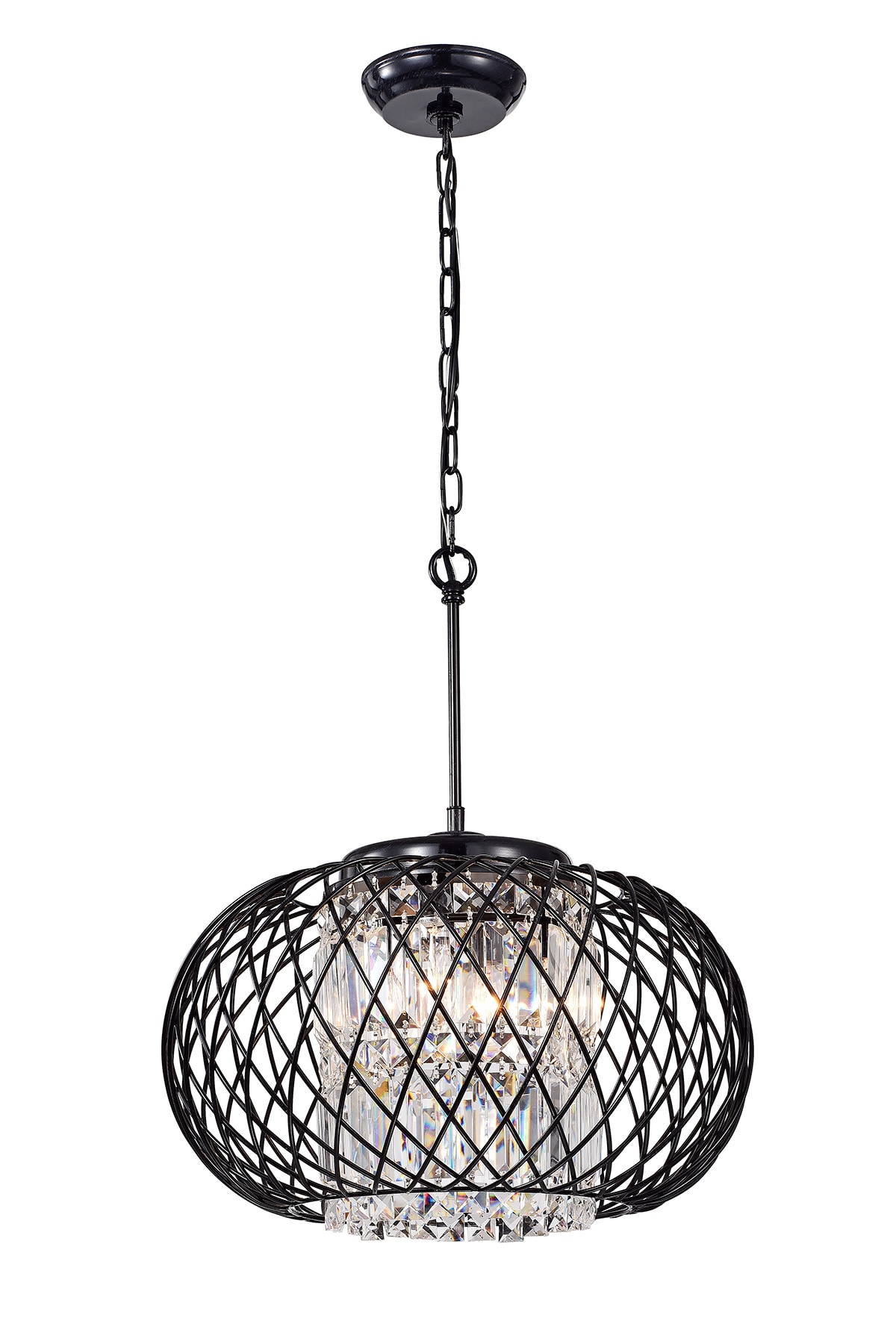 Edvivi Azha 3-Light Antique Black Farmhouse Led; Dry rated Chandelier ...