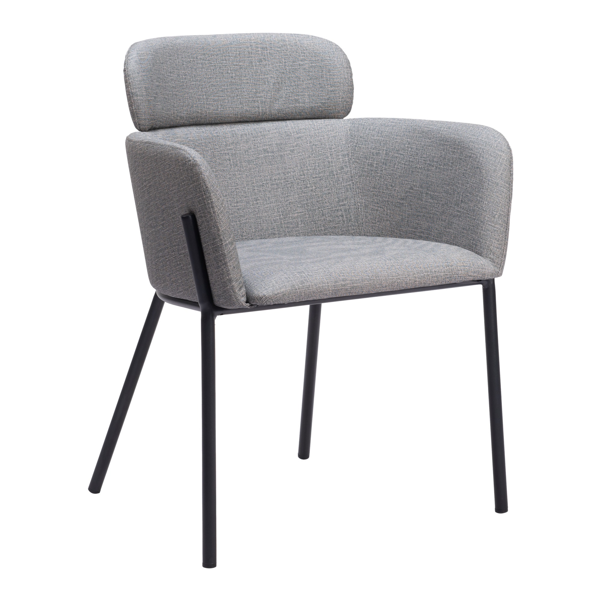 ZUO 110171 Set of 2 Contemporary/Modern Faux Leather Upholstered Dining Arm Chair (Wood Frame)