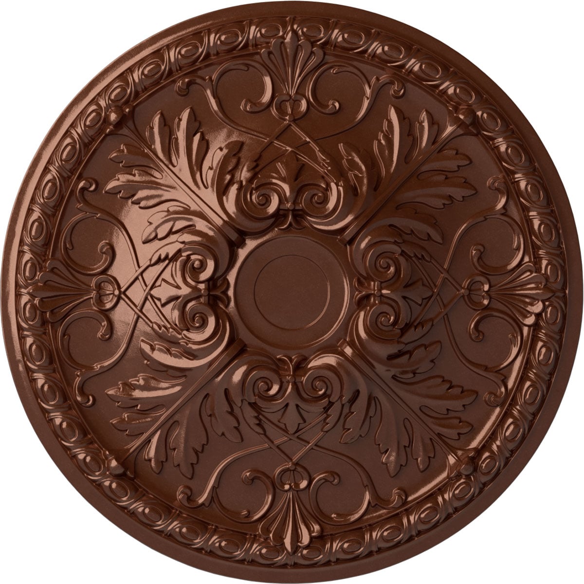 Ekena Millwork CM32TNCPS Tristan 32.375-in W x 32.375-in L Painted Copper Penny Polyurethane Whole Ceiling Medallion