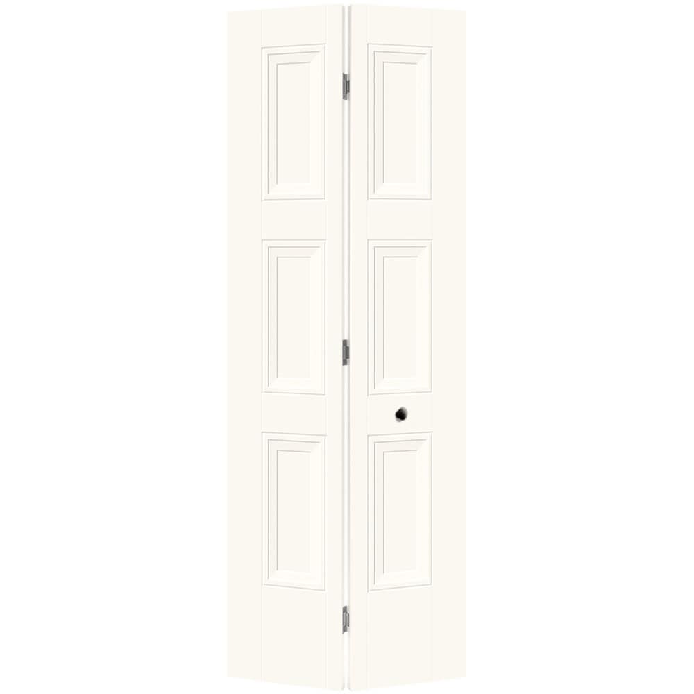 Masonite 1573052 Livingston 30-in x 80-in Snowstorm 3-panel square Smooth Hollow core Prefinished Molded composite Closet Bifold Door ( Hardware Included )