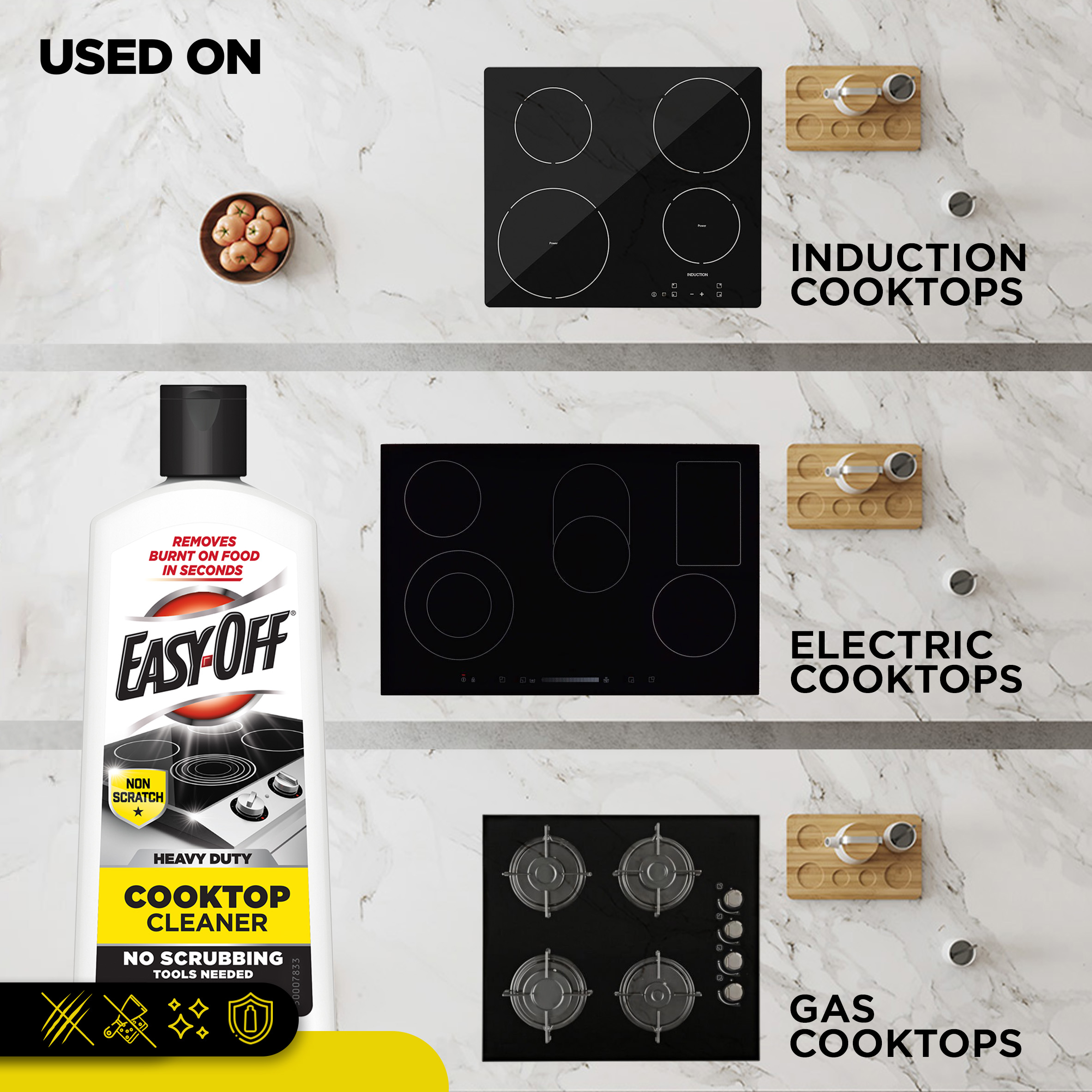 Glass Cooktop Cleaner and Polish 13,52 Fl Oz - Induction Cooktop Hob Cleaner  - Degreaser Cleaner Heavy Duty - Glass Stovetop Cleaner Safely Cleans  without Scratches - Glass Top Stove Cleaner
