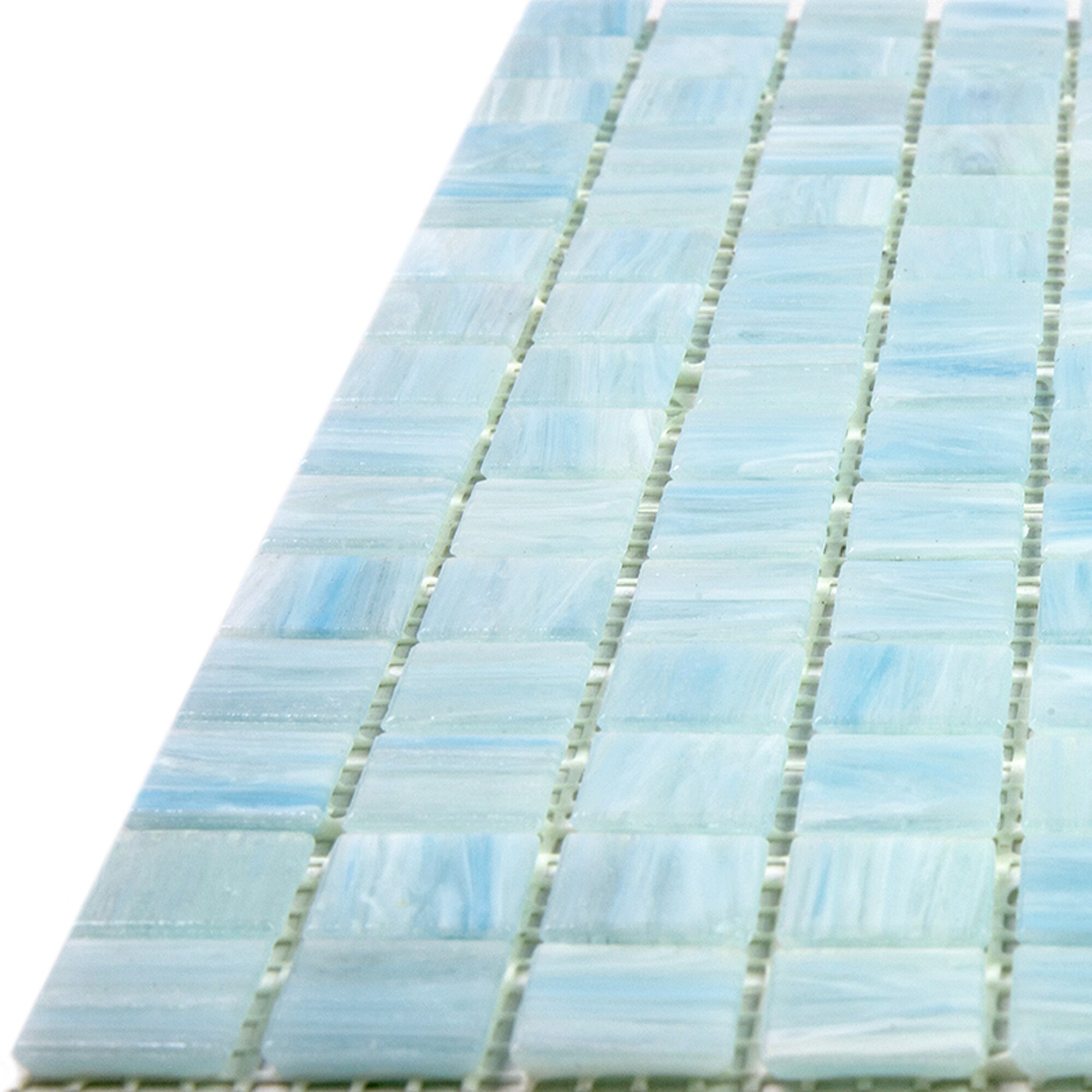 Apollo Tile Celestial Columbia Blue 12-in x 12-in Glossy Glass Uniform Squares Floor and Wall Tile (20-sq. ft/ Carton)