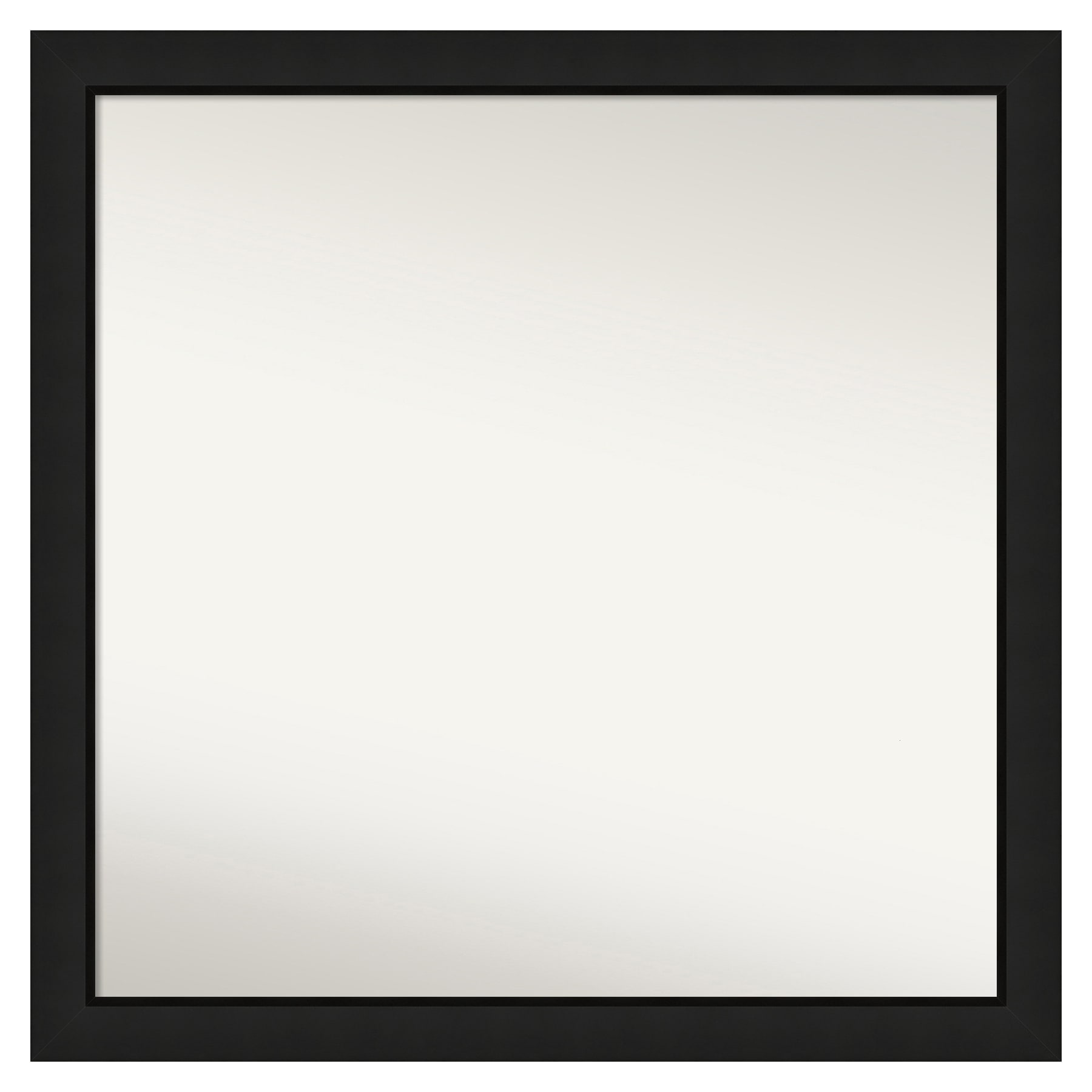 Amanti Art Midnight Black Narrow Frame 29.25-in W x 29.25-in H Square Midnight Black Narrow Framed Wall Mirror