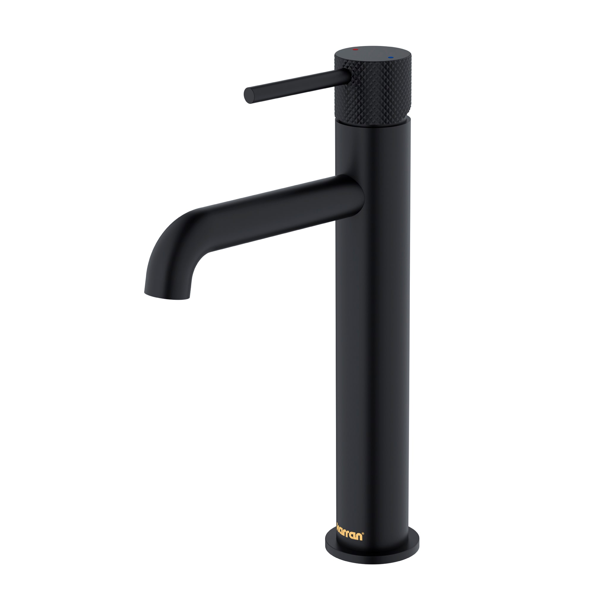 Karran KBF462MB Tryst Matte Black Vessel 1-handle WaterSense Low-arc Residential Handle Bathroom Sink Faucet with Drain