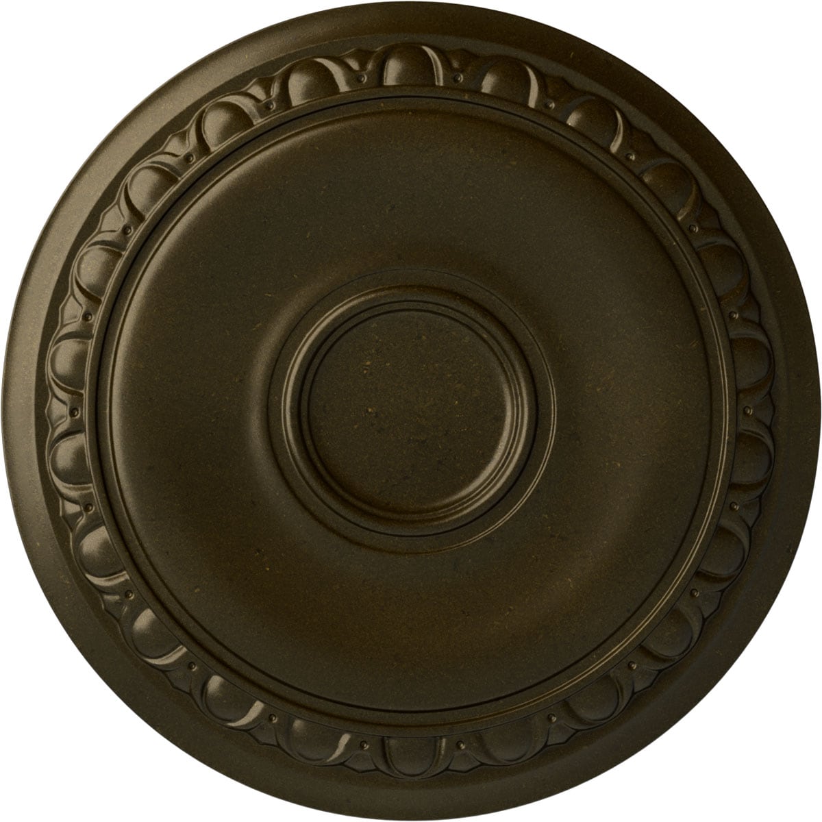 Ekena Millwork CM24CAGGS Caputo 24.25-in W x 24.25-in L Painted Green Gold Polyurethane Whole Ceiling Medallion