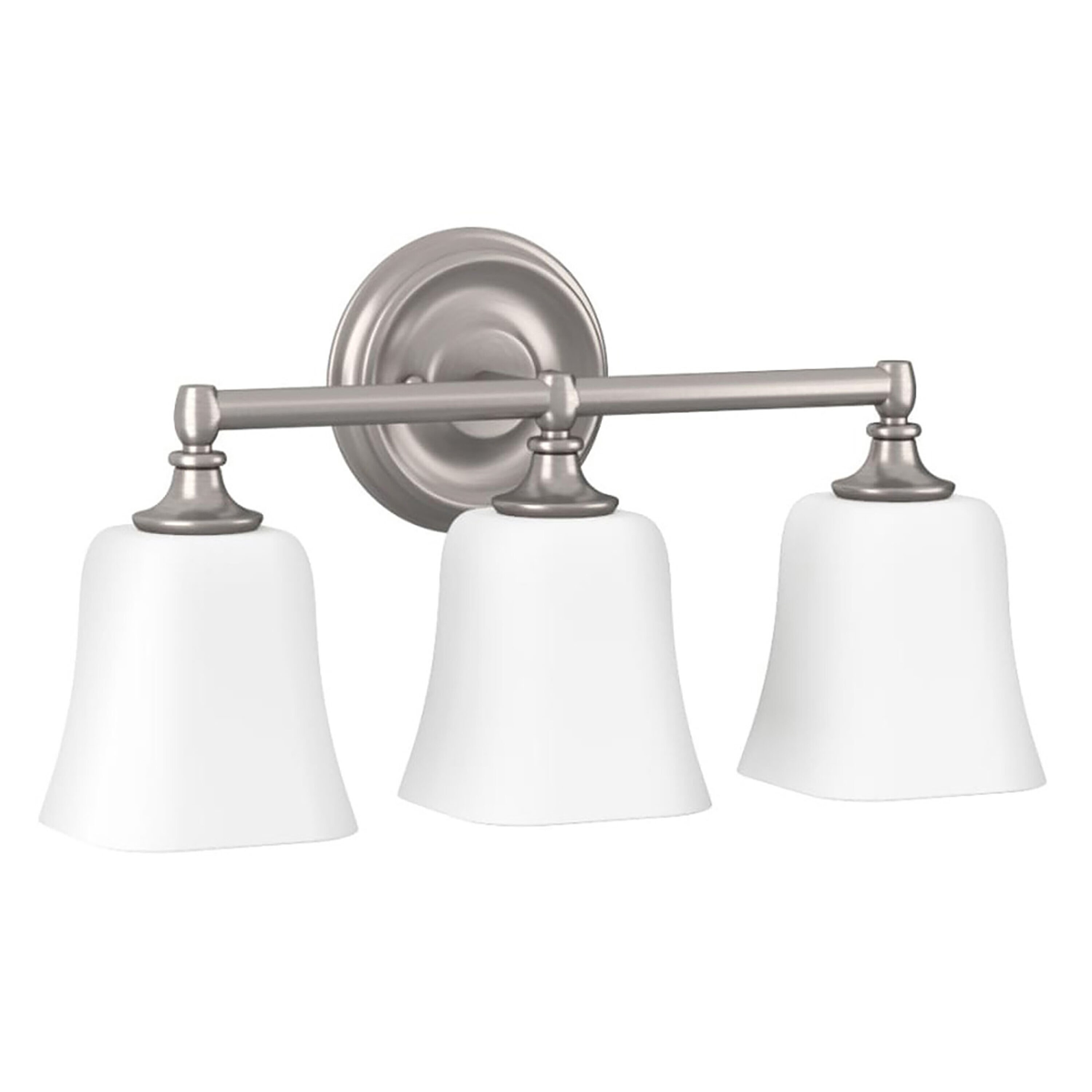 Signature Hardware Scarborough 18-in 3-Light Brushed Nickel ...