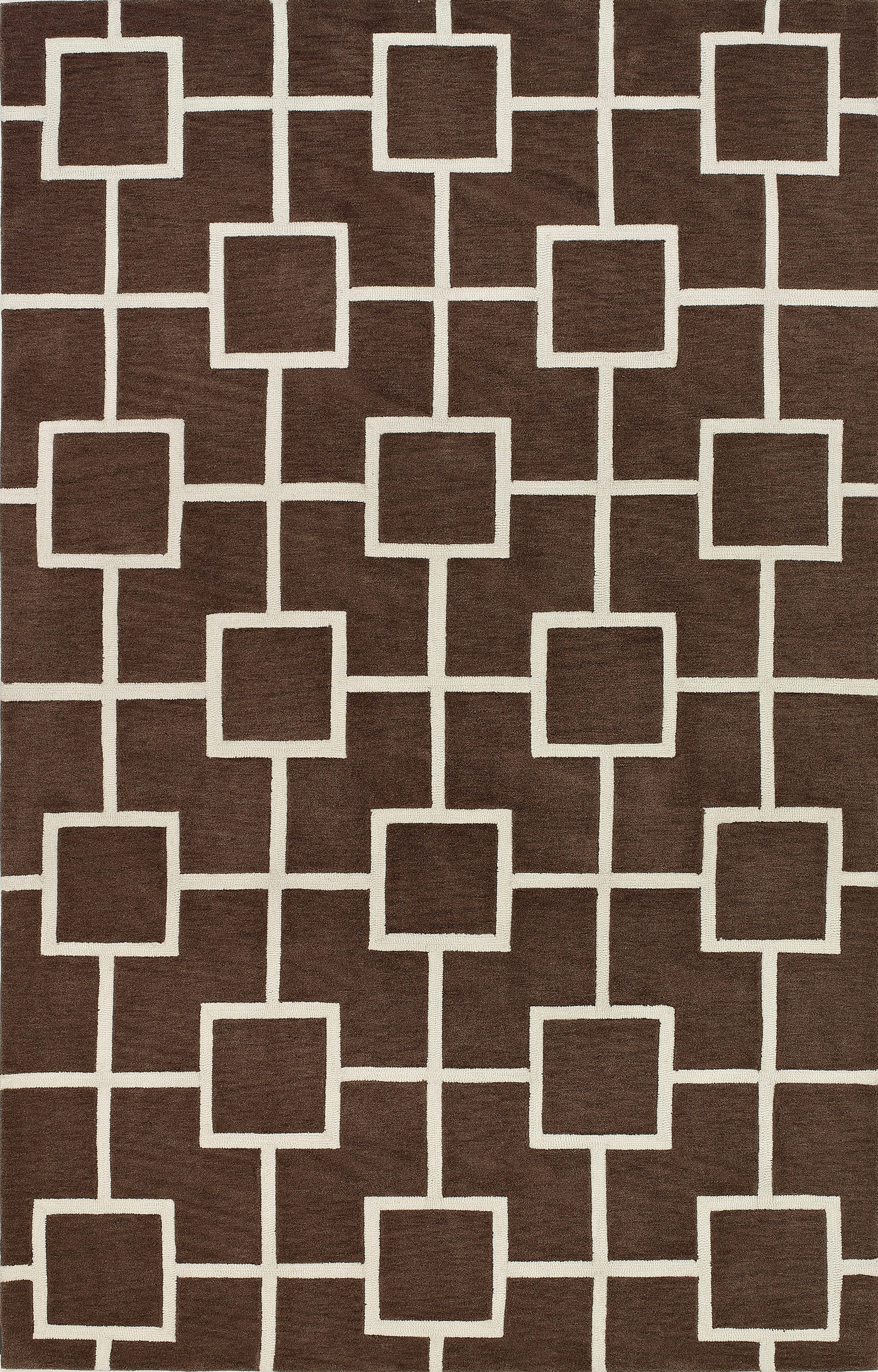 Addison Rugs OSOP33BR4X6 Optics 4 X 6 (ft) Brown Indoor Geometric Mid-century Modern Area Rug