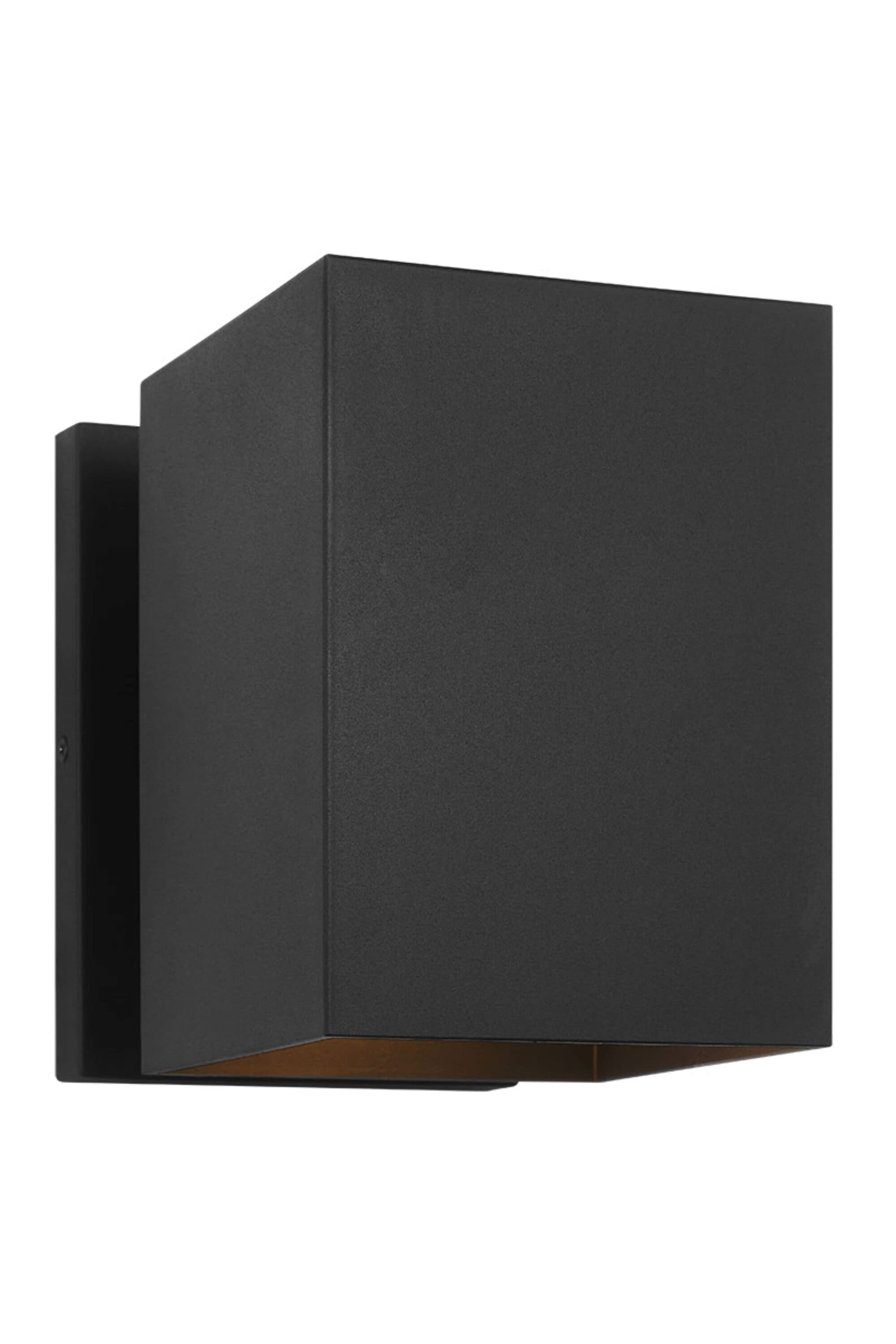 Generation Lighting SLO1101TXB Pohl 1 -Light 7-in H Black Hardwired Dark Sky Outdoor Wall Light