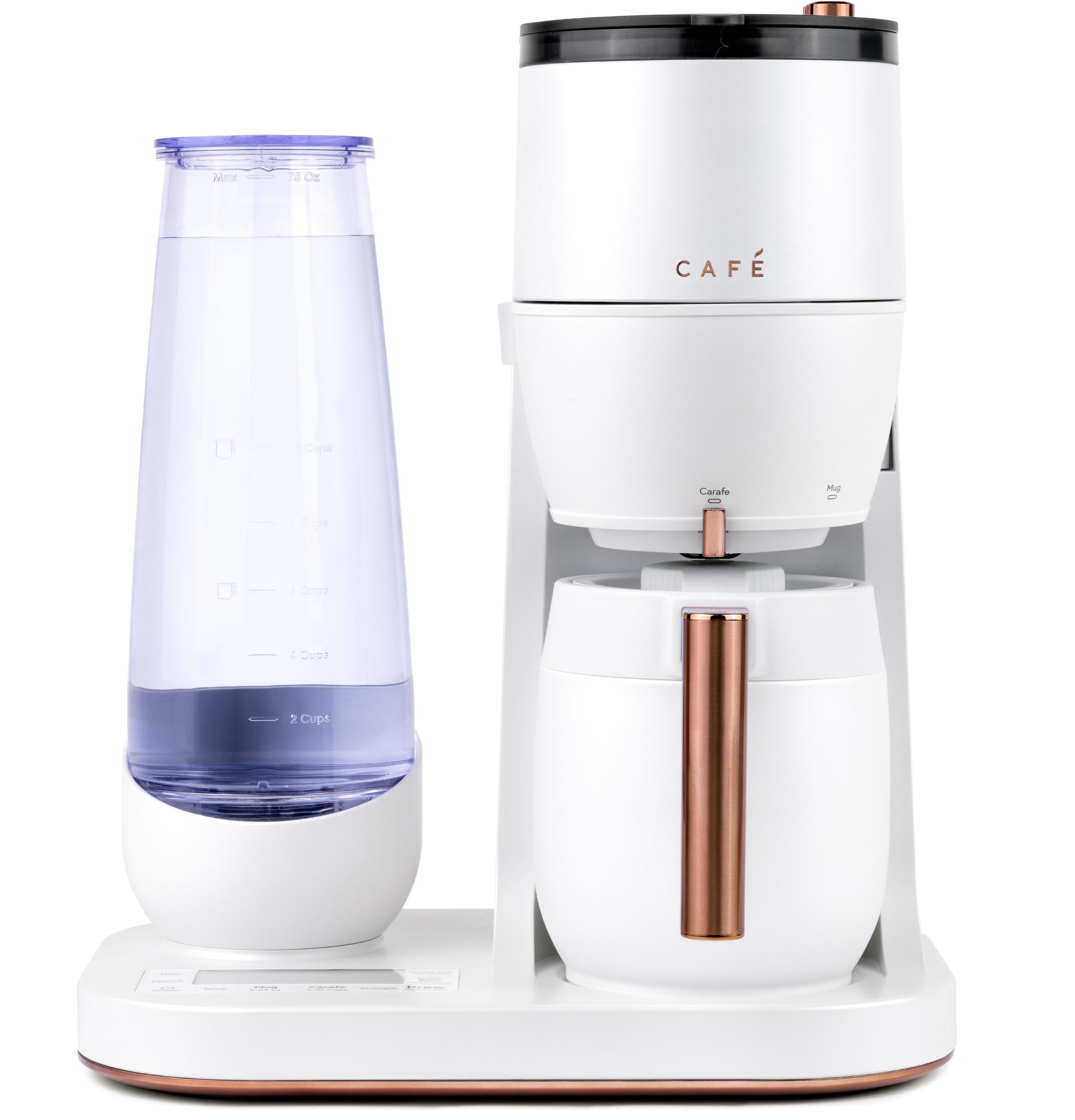 Cafe 10 Cup Matte White Specialty Drip Coffee Maker with Insulated