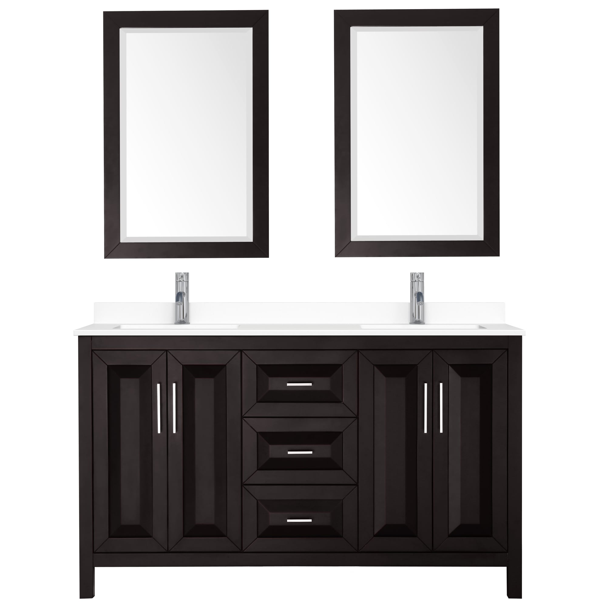 Wyndham Collection WCV252560DDEWCUNSM24 Bath-Vanity-Combo - View #3
