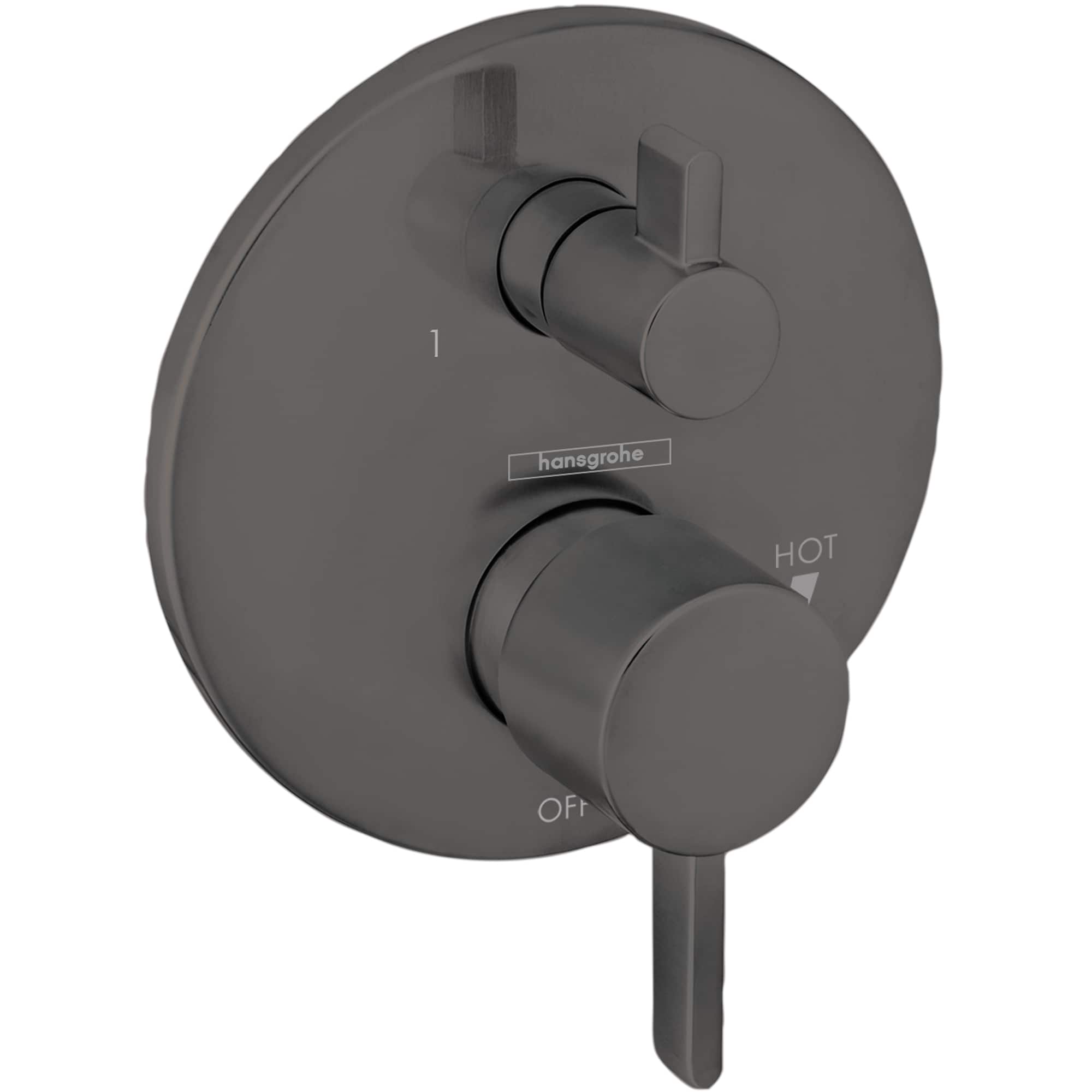 Hansgrohe Brushed Black Chrome 2.6-in Universal Shower Pressure