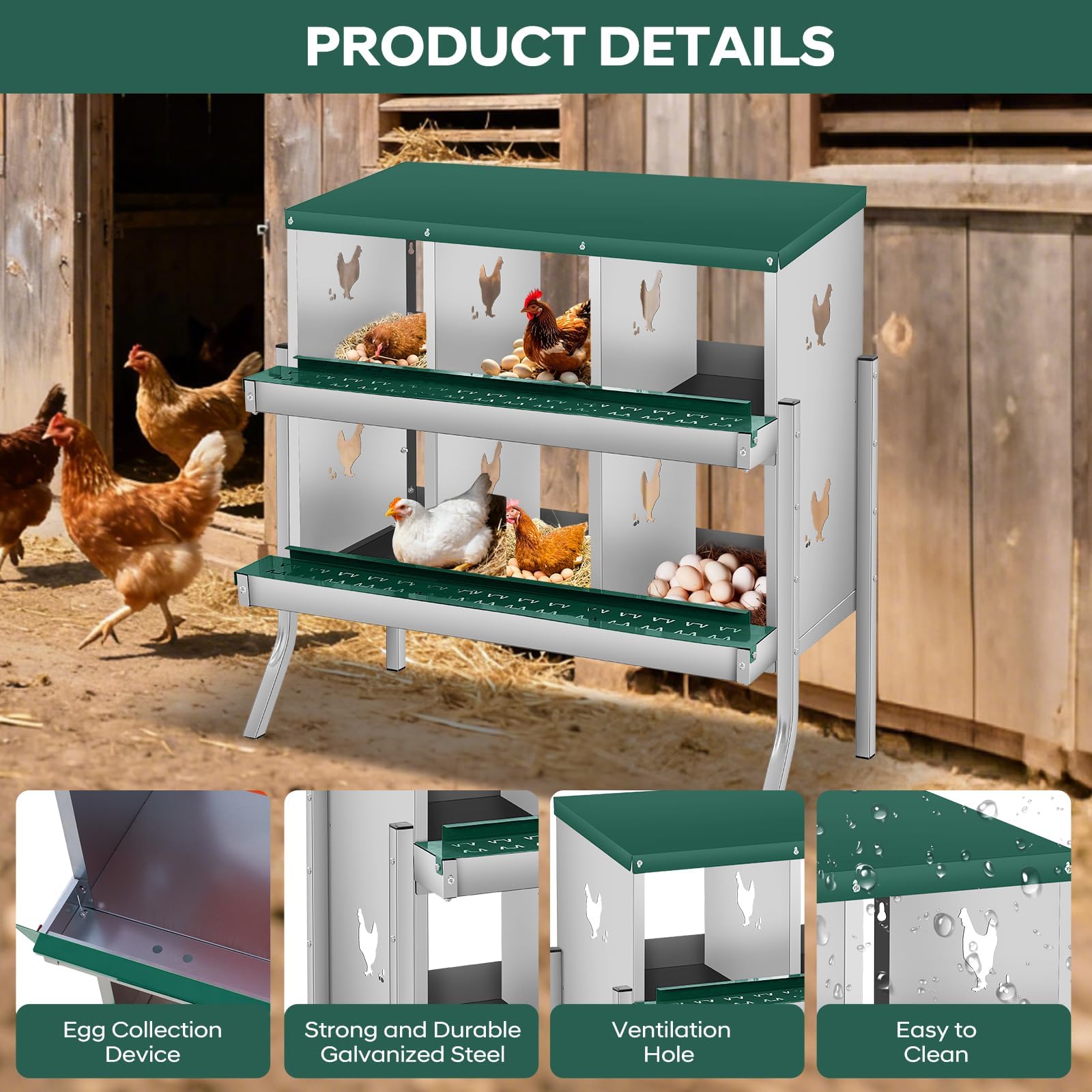 Garvee OF0XNINEFW4163 Chicken-Coops-Rabbit-Hutches - View #5