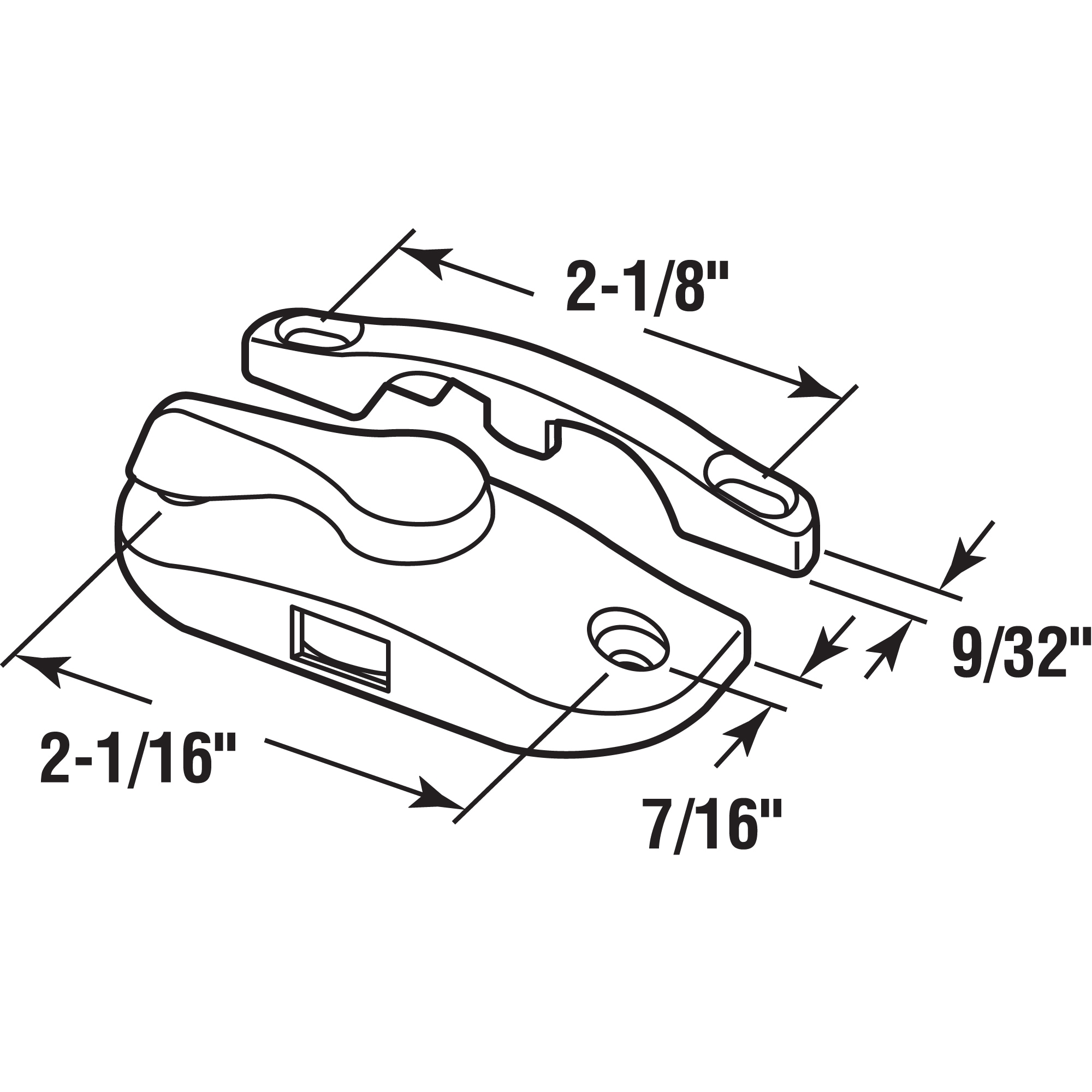 Prime-Line F 2895 Horizontal-Sliding-Window-Sash-Locks - View #2