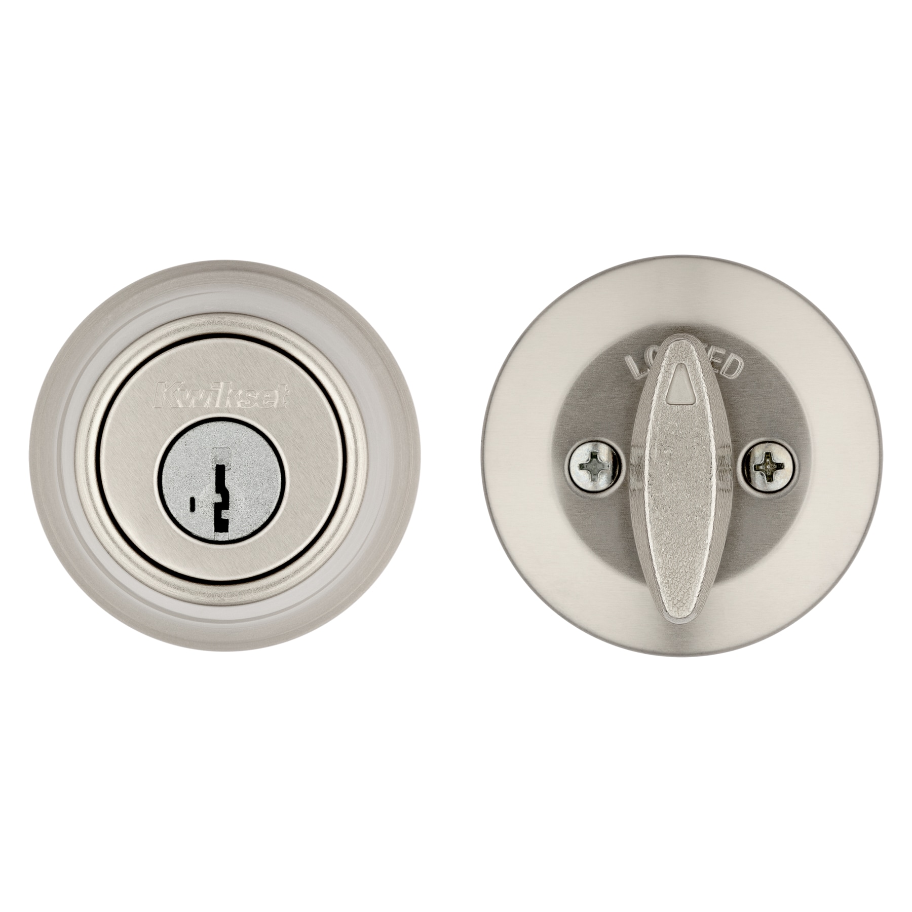 Kwikset Satin Nickel Single Cylinder Deadbolt with SmartKey Technology