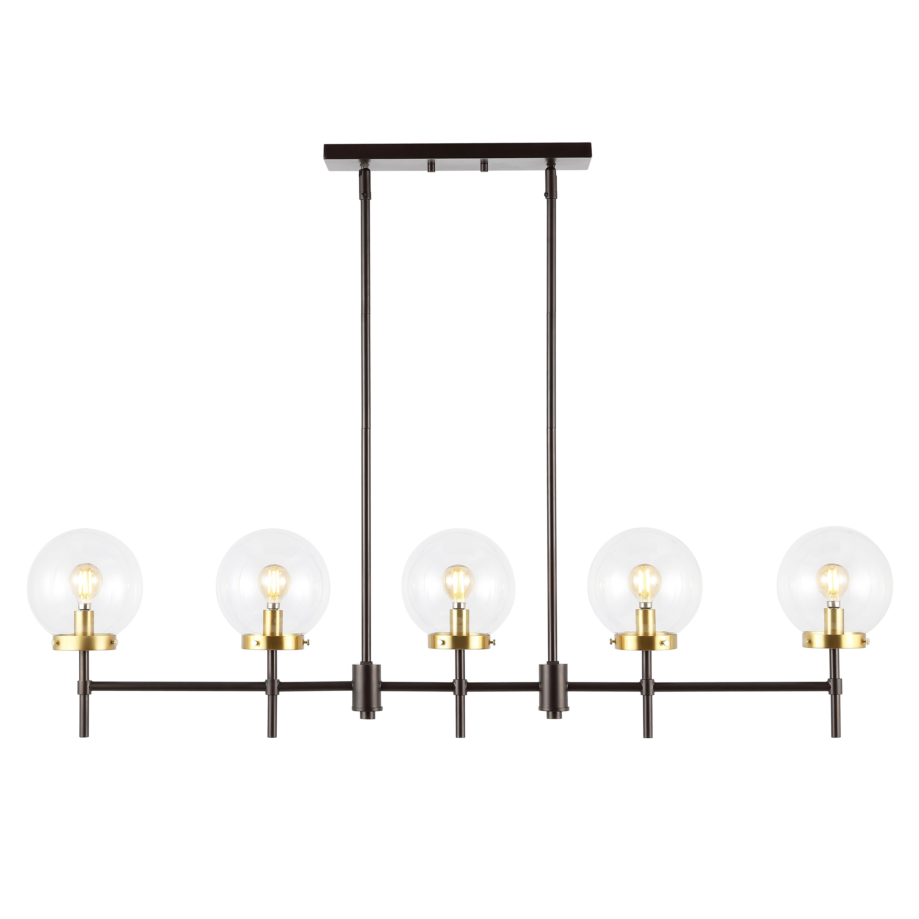Mylah 5-Light Oil Rubbed Bronze Glass Globe Pendant