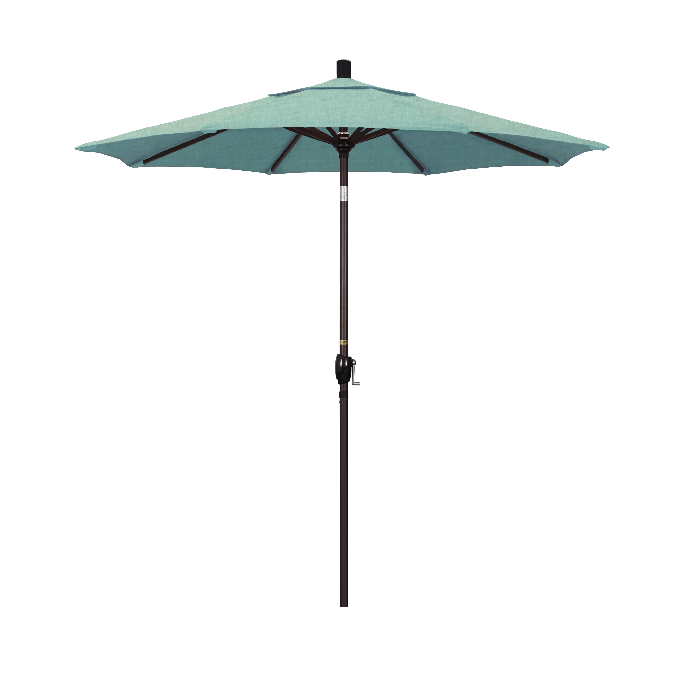 California Umbrella GSPT758117-5413 7.5-ft Aluminum Green Push-button Tilt Market Patio Umbrella