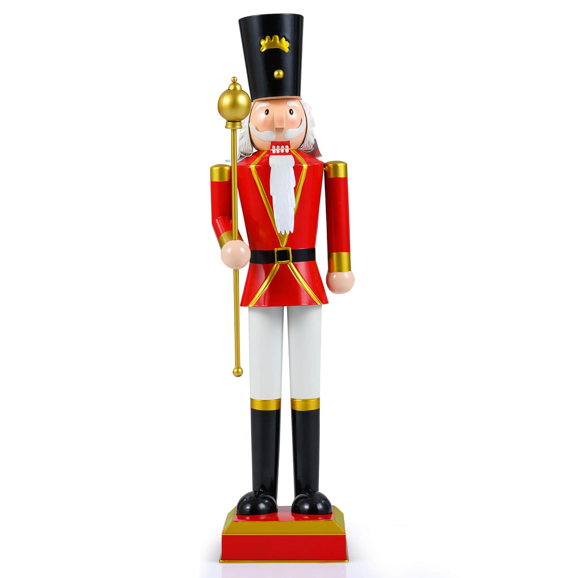 Costway - 32.5-in Black+Red Nutcracker Figurine