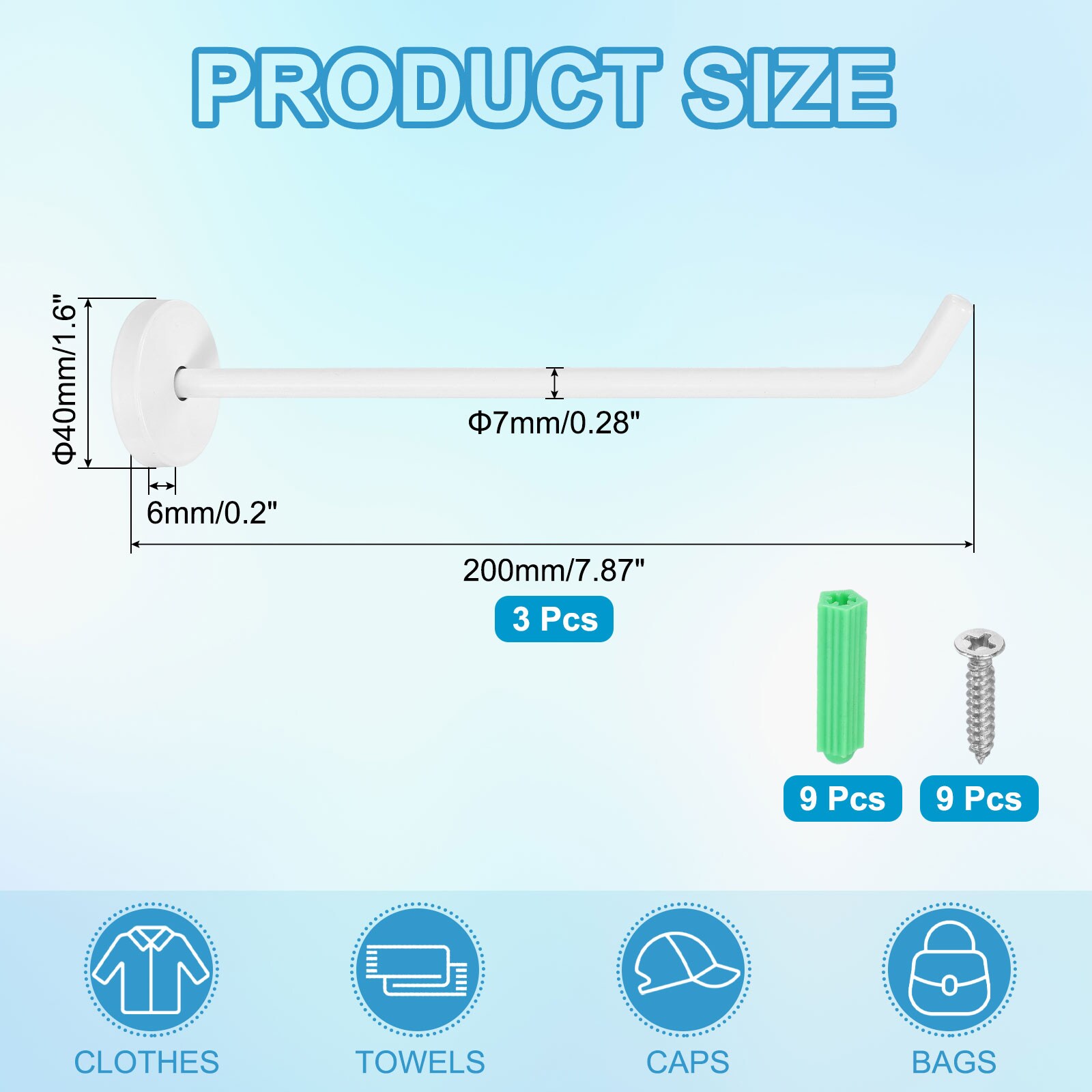 Unique Bargains S25093001UX3577 Robe-Hooks - View #2